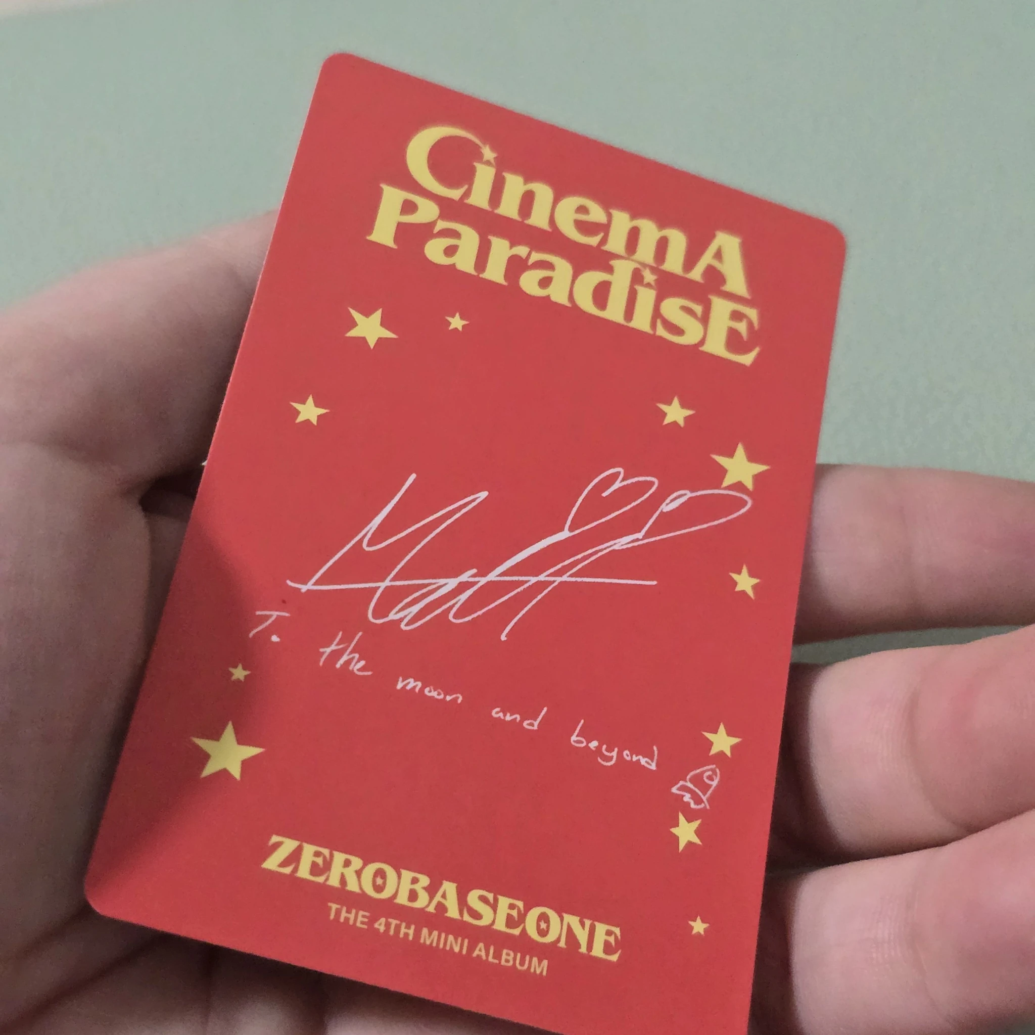 ZEROBASEONE Matthew ZEROBASEONE - Matthew - Cinema Paradise Album album photocard sf version listing photo 2
