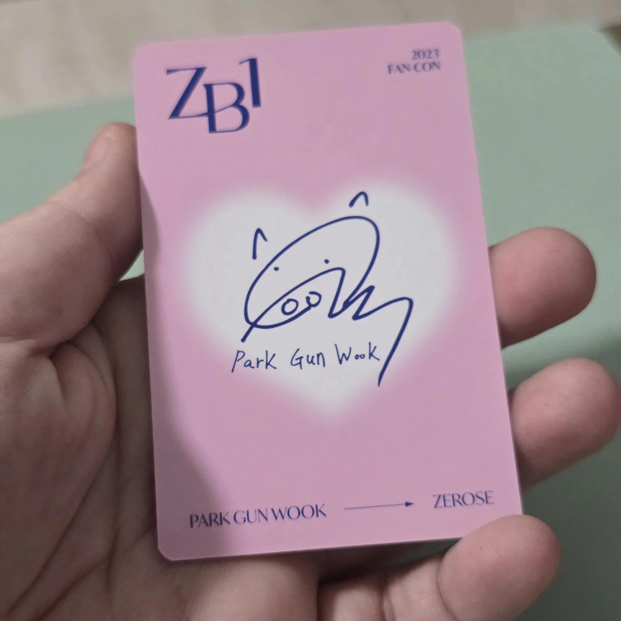 ZEROBASEONE Gunwook ZEROBASEONE - Gunwook - 2023 FAN-CON Event trading card D version listing photo 2