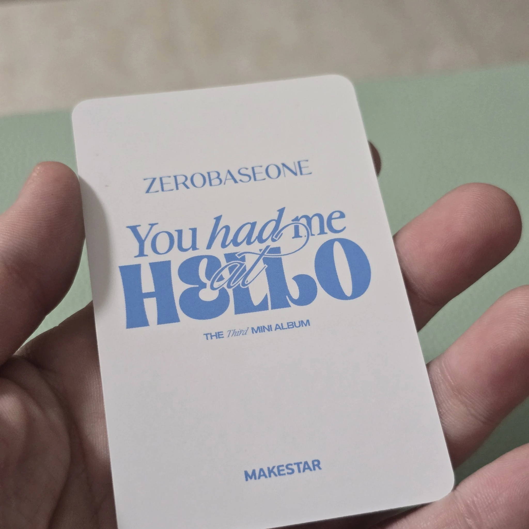 ZEROBASEONE Jiwoong ZEROBASEONE - Jiwoong - You Had Me at Hello Album makestar video call (fancall) round 1 zerose version listing photo 2