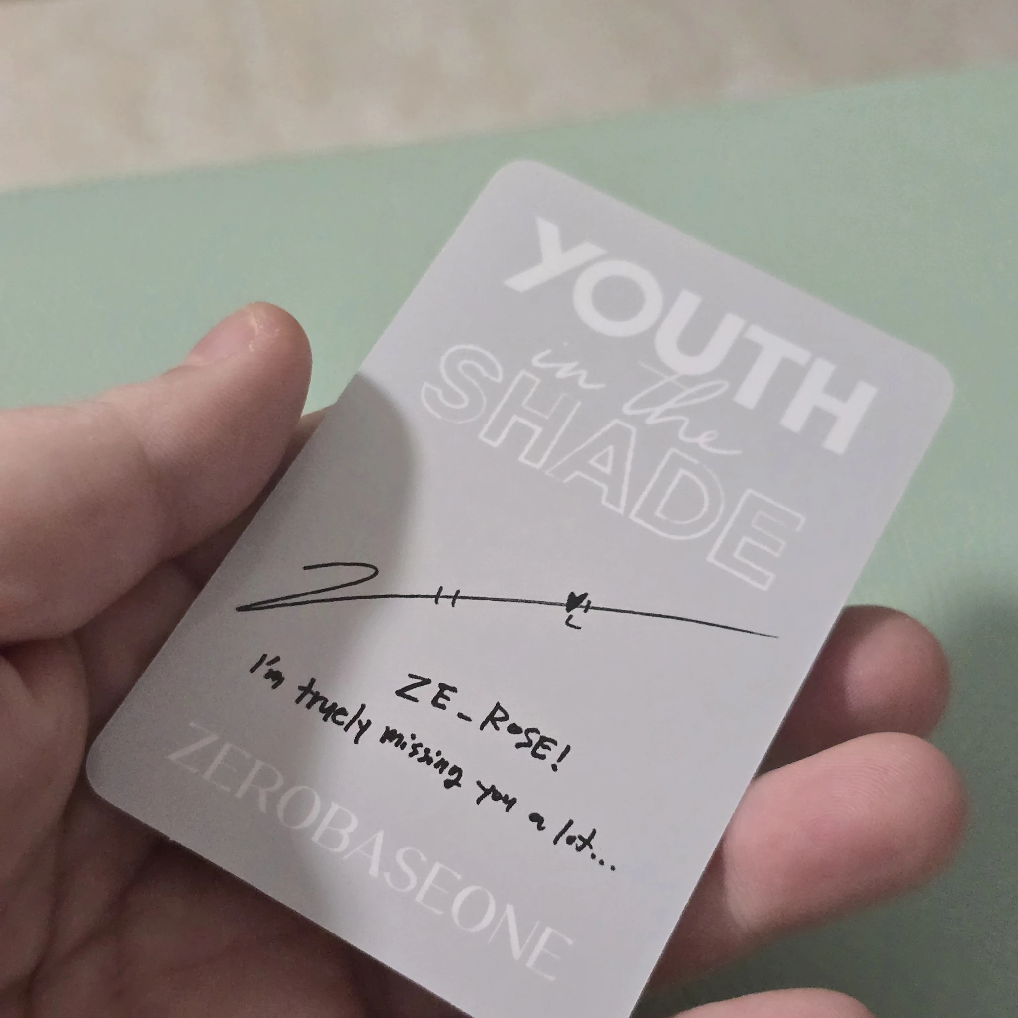 ZEROBASEONE Gyuvin ZEROBASEONE - Gyuvin - Youth in the Shade Album album photocard A version shade version listing photo 2