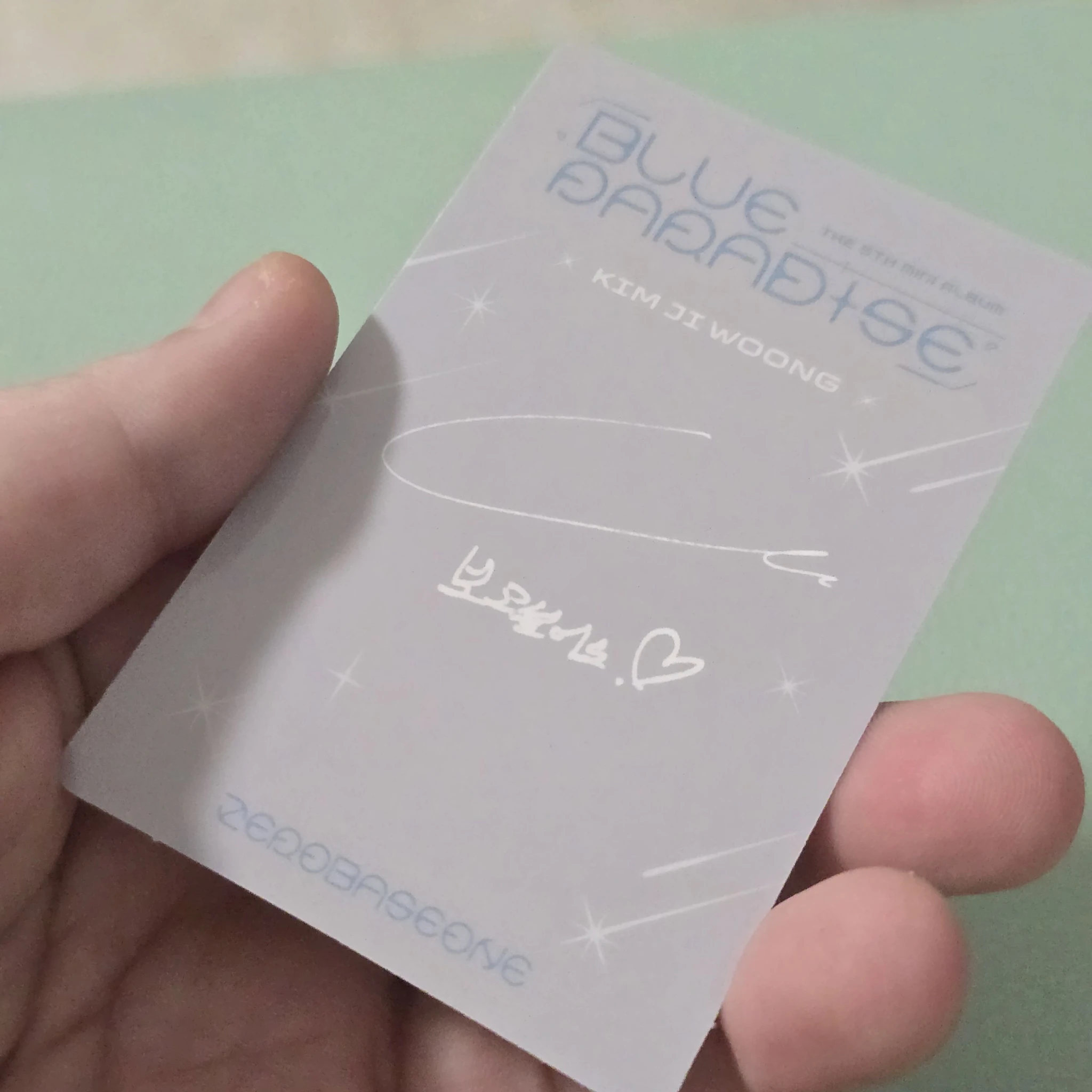ZEROBASEONE Jiwoong ZEROBASEONE - Jiwoong - Blue Paradise Album album photocard zerose version listing photo 2