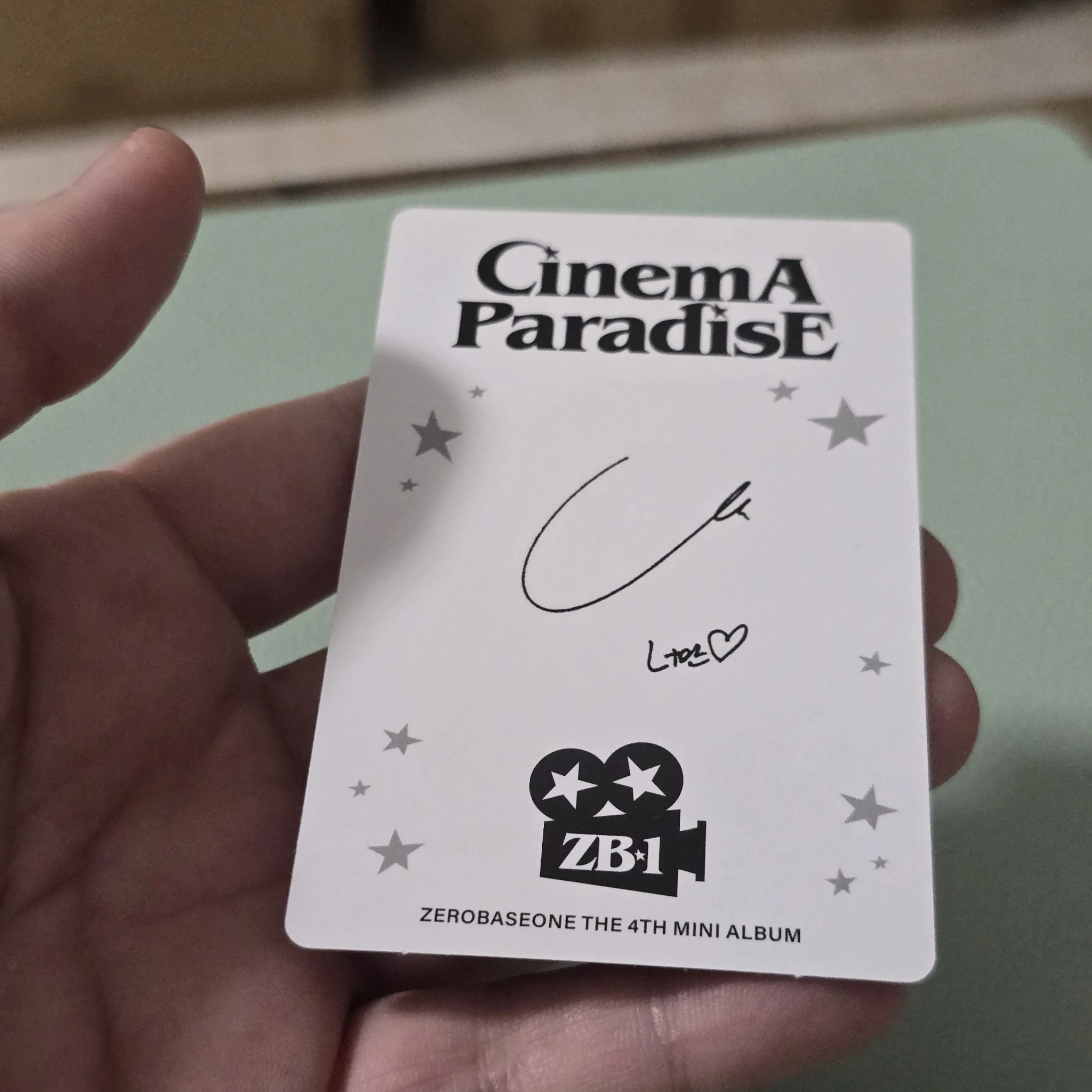 ZEROBASEONE Jiwoong ZEROBASEONE - Jiwoong - Cinema Paradise Album album photocard digipack version A version listing photo 2
