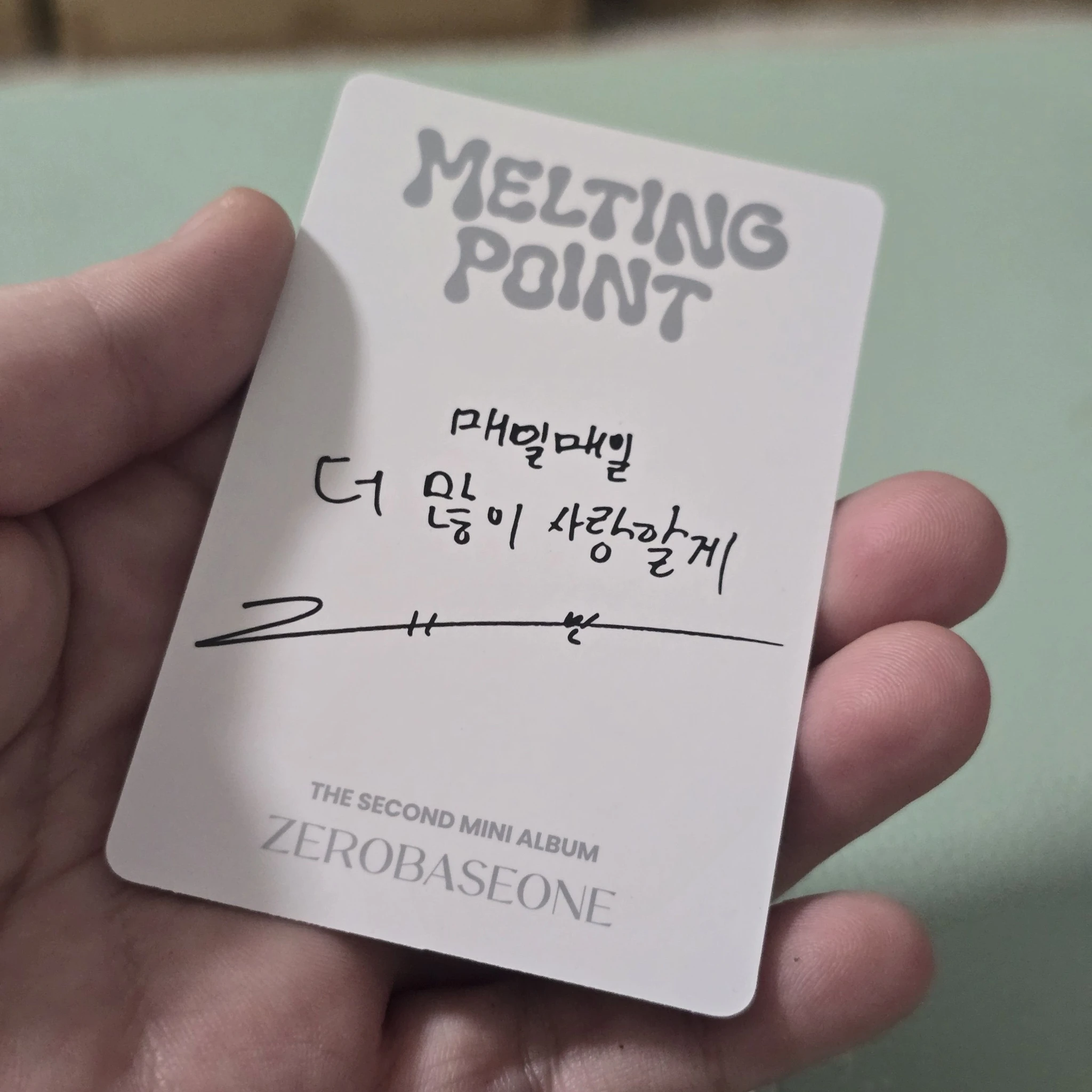 ZEROBASEONE Gyuvin ZEROBASEONE - Gyuvin - Melting Point Album digipack version album photocard listing photo 2