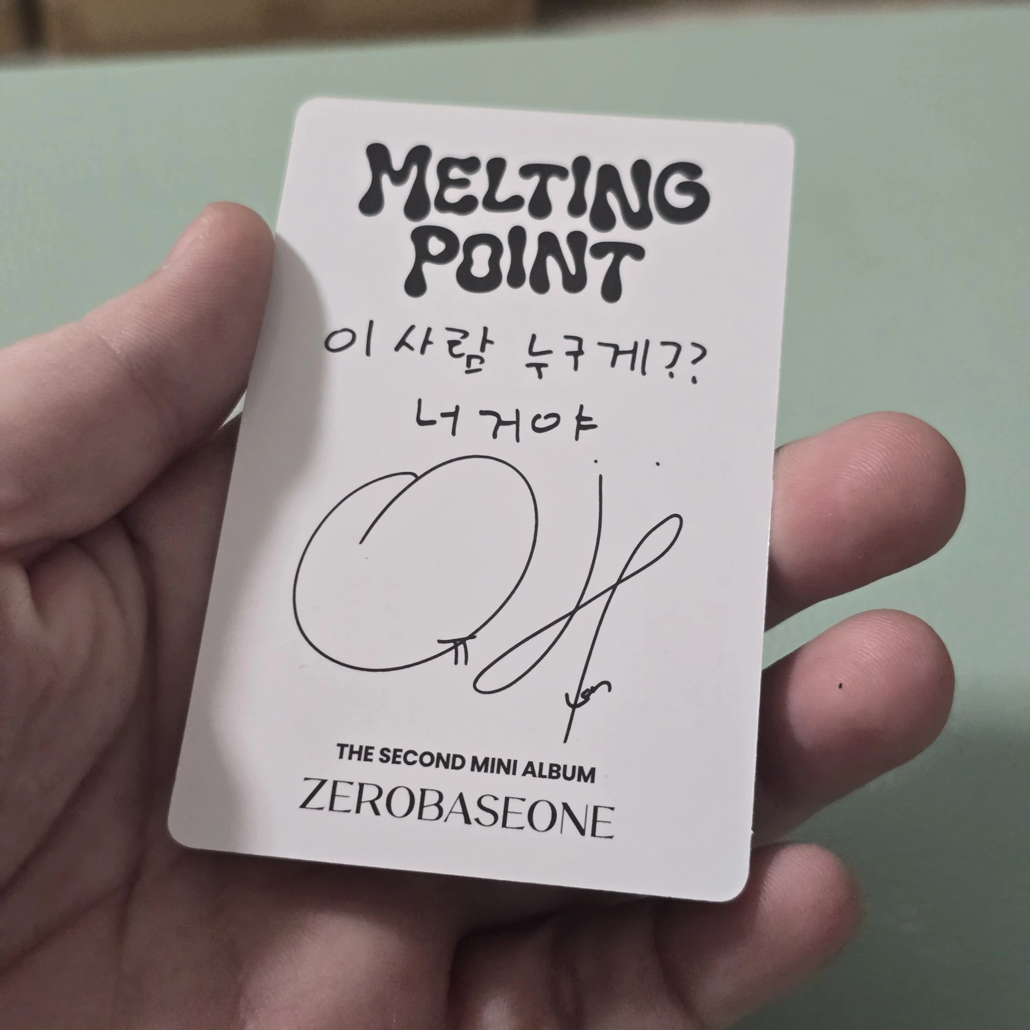 ZEROBASEONE Yujin ZEROBASEONE - Yujin - Melting Point Album album photocard loyalty version listing photo 2