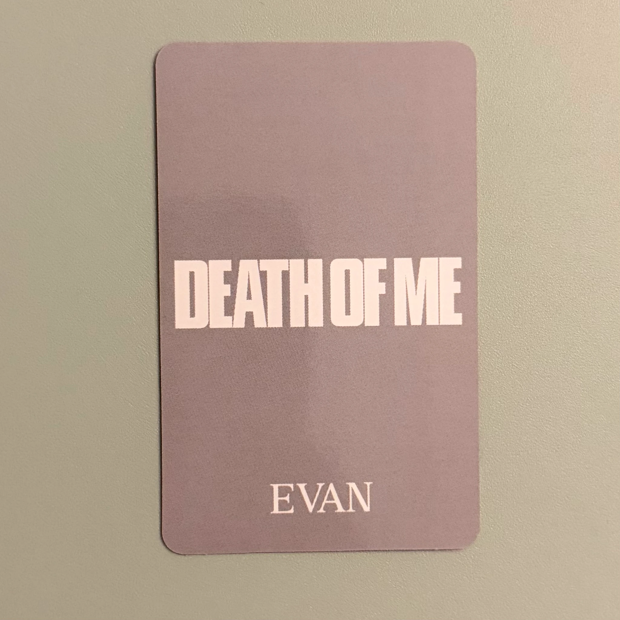 EVAN Evan (Heeseung) EVAN - Evan (Heeseung) - DEATH OF ME Album album photocard kpop nara listing photo 2