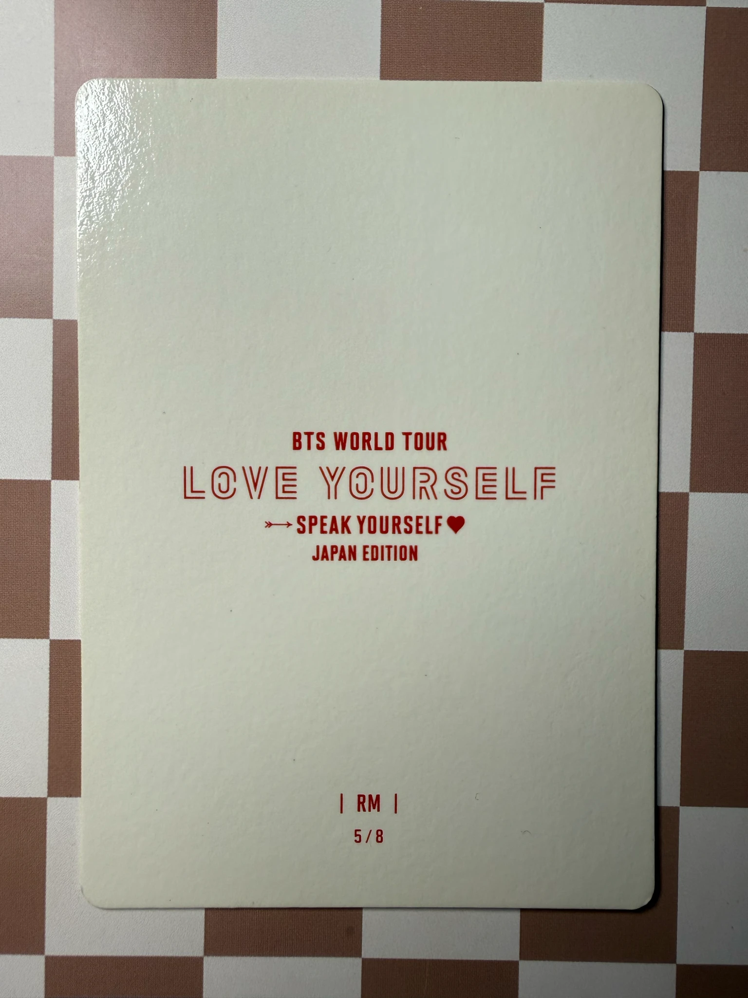 BTS RM BTS - RM - LY: Speak Yourself Tour Event mini photocard japan listing photo 2