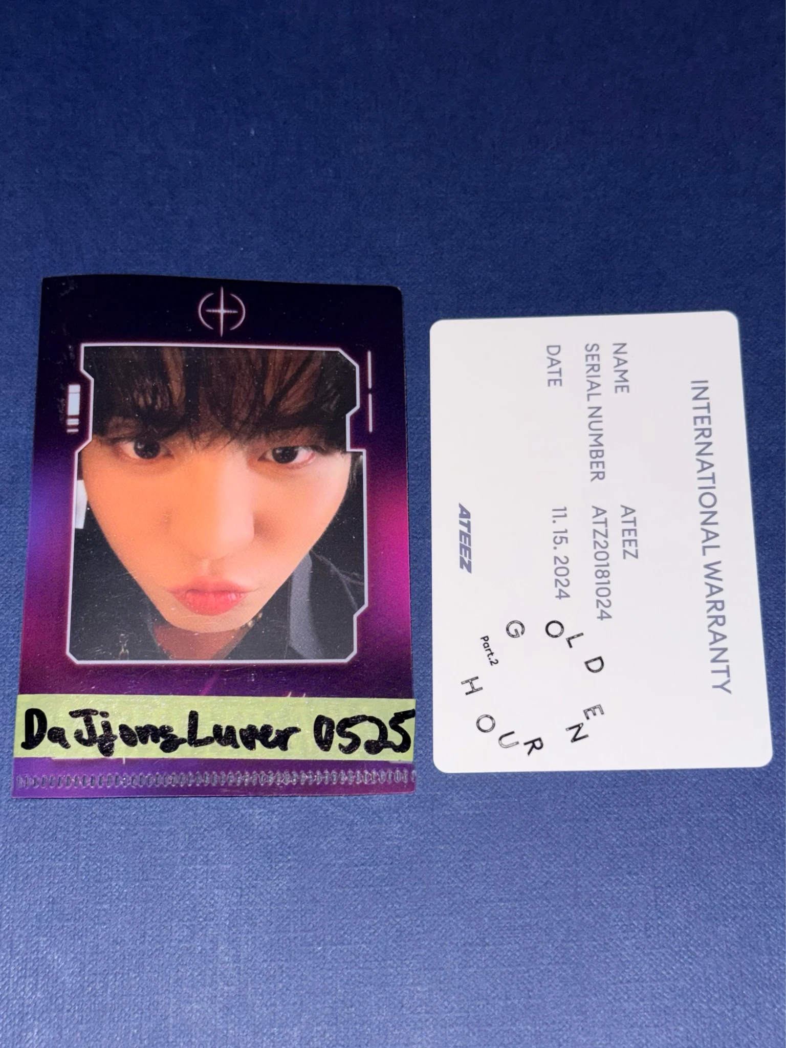 ATEEZ Jongho ATEEZ - Jongho - Golden Hour : Part 2 Album album photocard To Ver. Z Ver listing photo 2