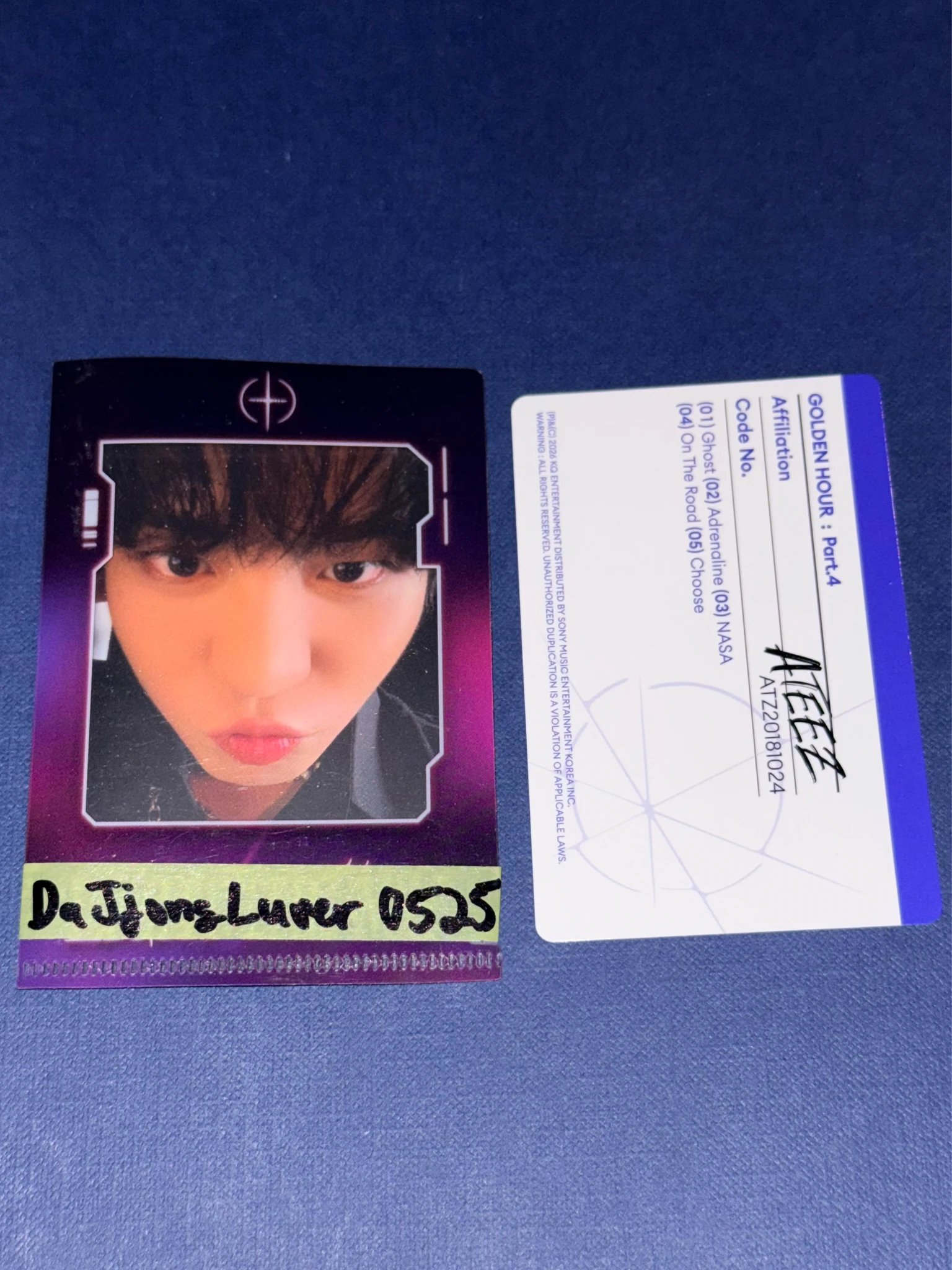 ATEEZ Yunho ATEEZ - Yunho - Golden Hour : Part.4 Album A version album photocard listing photo 2