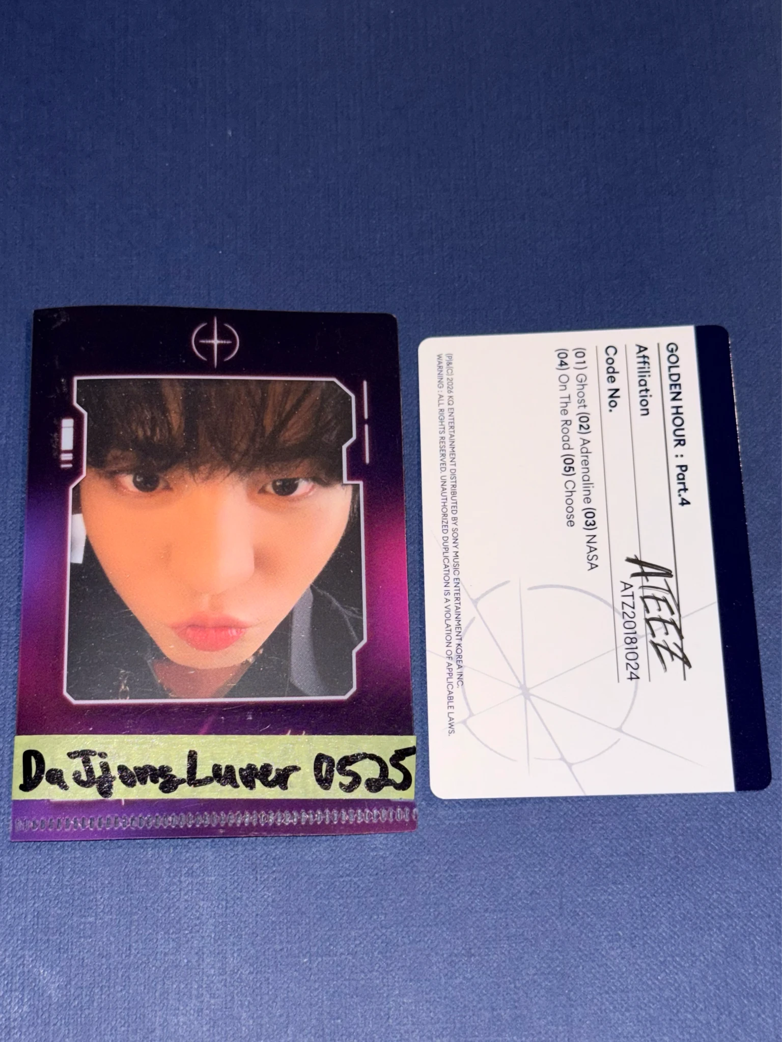 ATEEZ Wooyoung ATEEZ - Wooyoung - Golden Hour : Part.4 Album album photocard diary version listing photo 2