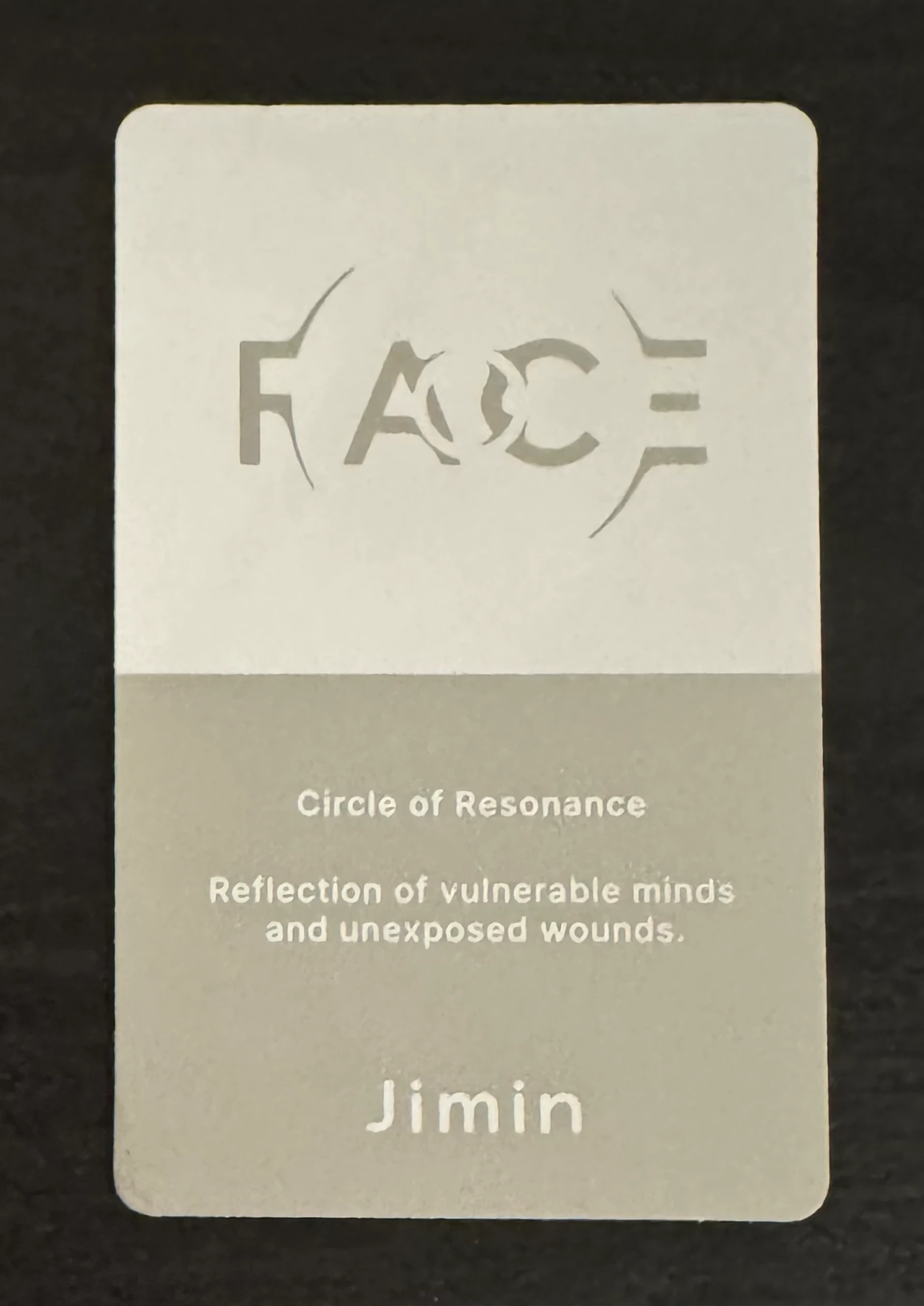 BTS Jimin BTS - Jimin - Face Album album photocard invisible face ver. listing photo 2