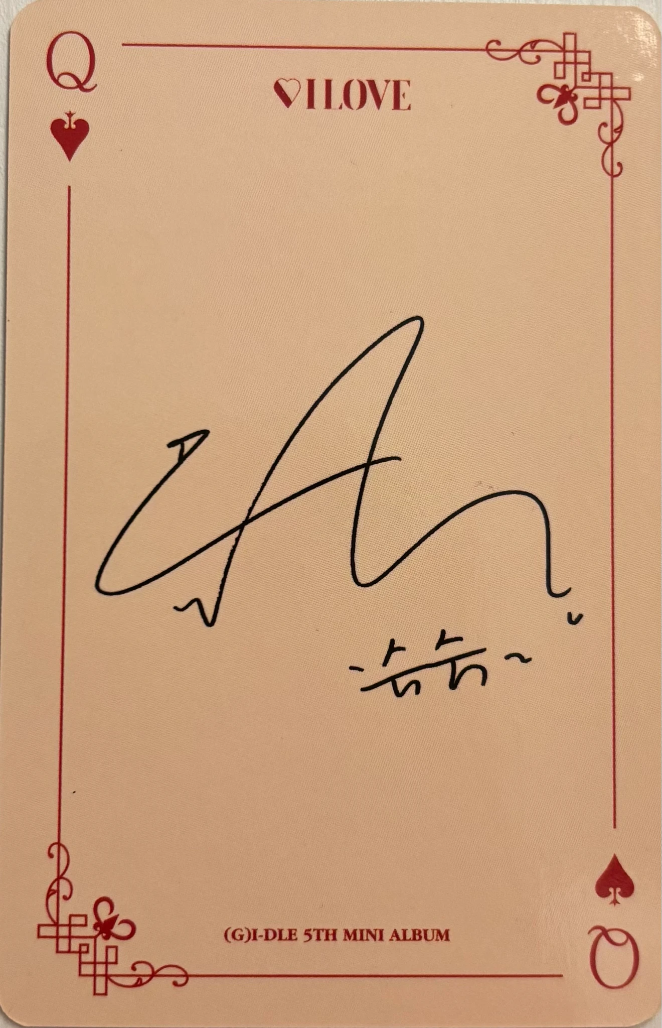 i-dle Shuhua (G)I-DLE - Minnie - I Love Album standard version album photocard listing photo 2