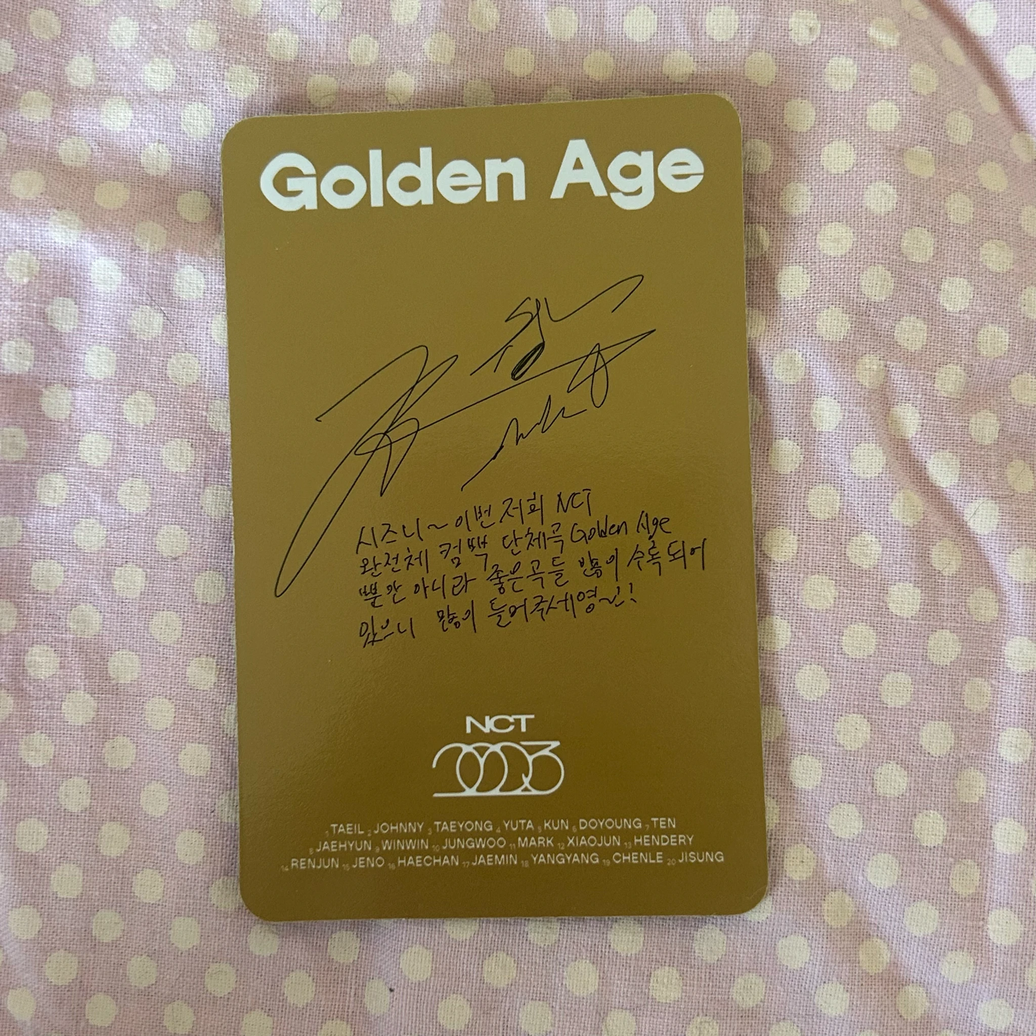 NCT Chenle NCT - Chenle - Golden Age Album archiving version listing photo 2