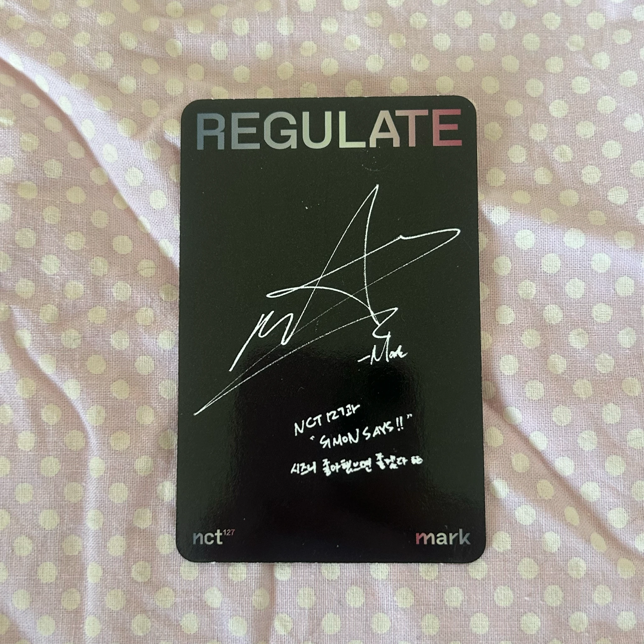 NCT 127 Mark NCT 127 - Mark  - NCT #127 REGULATE Album listing photo 2