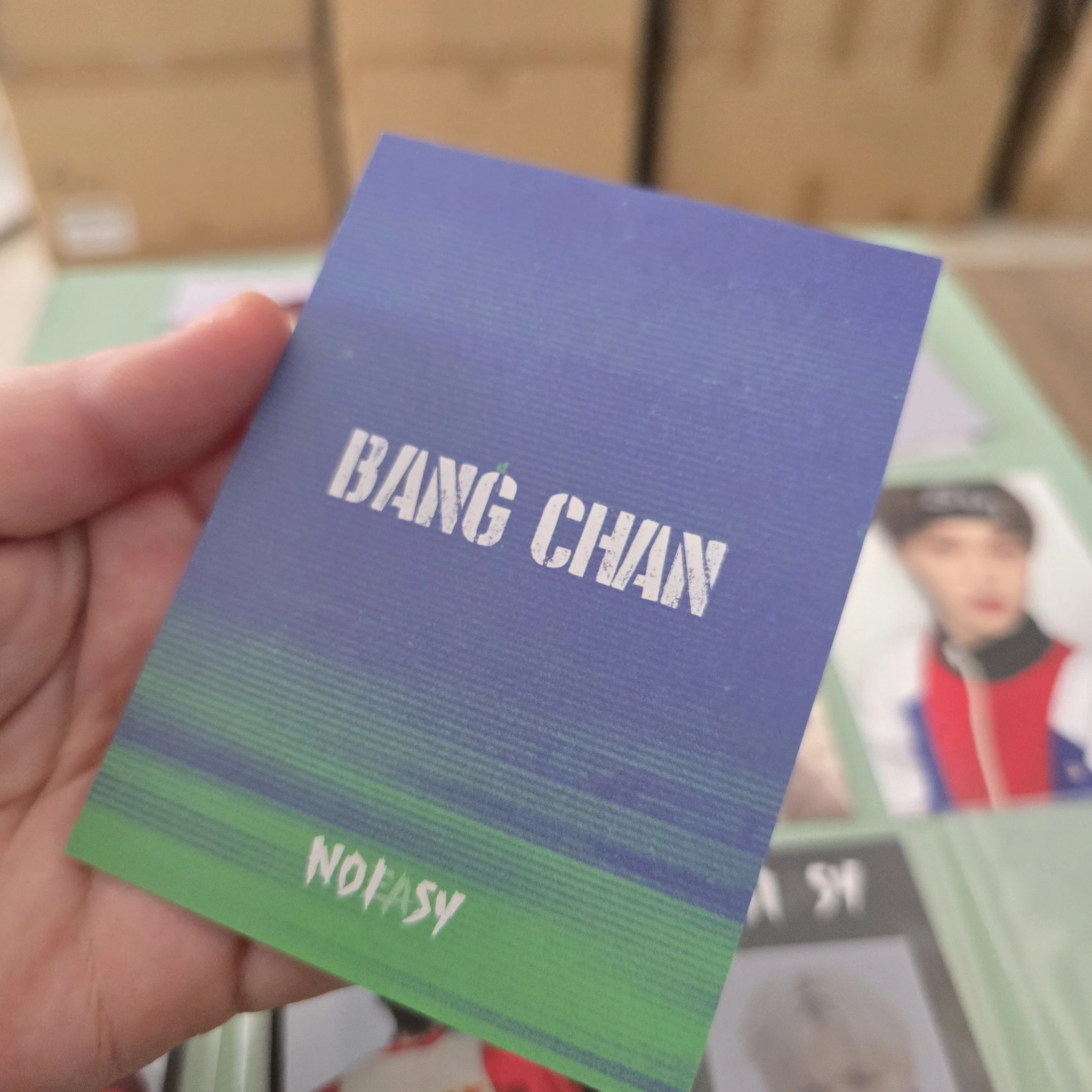 Stray Kids Bang Chan Stray Kids - Bang Chan - NoEasy Album pre-order benefit (pob) postcard A version album inclusion listing photo 2