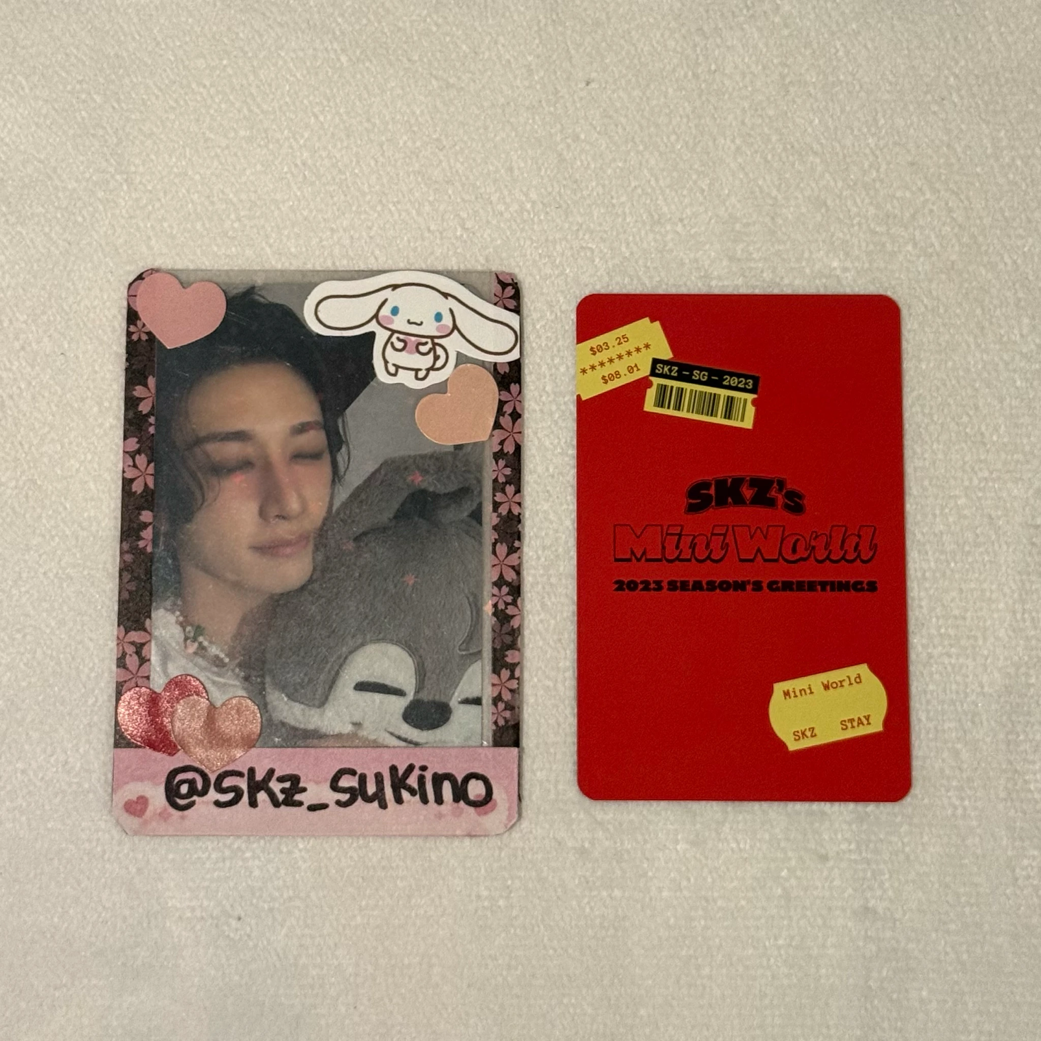 Stray Kids Bang Chan Stray Kids - Bang Chan - 2023 Season's Greetings - SKZ's Mini World Other photocard set selfie version listing photo 2