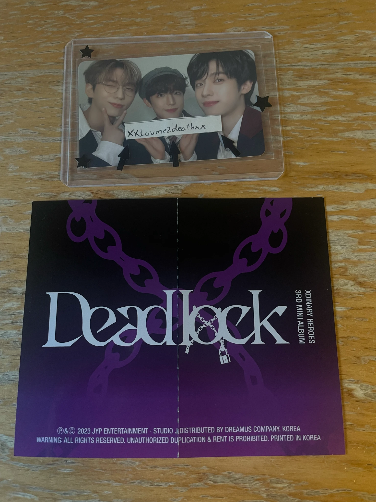 Xdinary Heroes Jooyeon Xdinary Heroes - Deadlock Album folded photocard random photocard album photocard listing photo 2