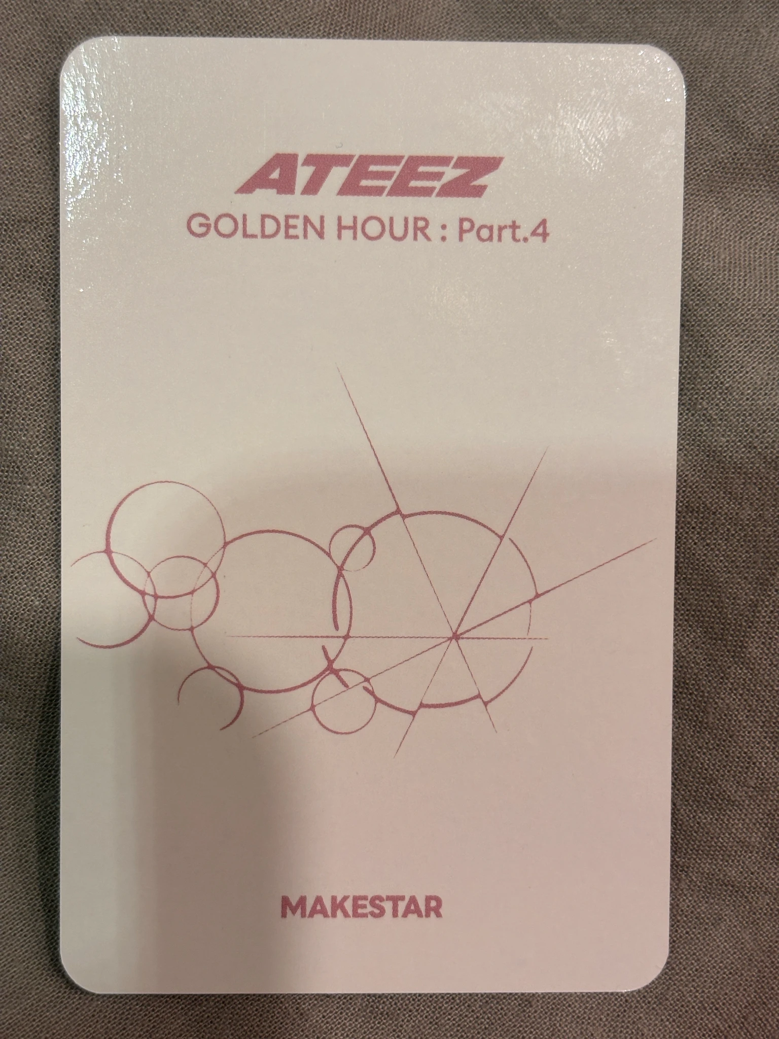 ATEEZ Hongjoong ATEEZ - Hongjoong - Golden Hour : Part.4 Album makestar pob (pre-order benefit) fansign round 5 listing photo 2