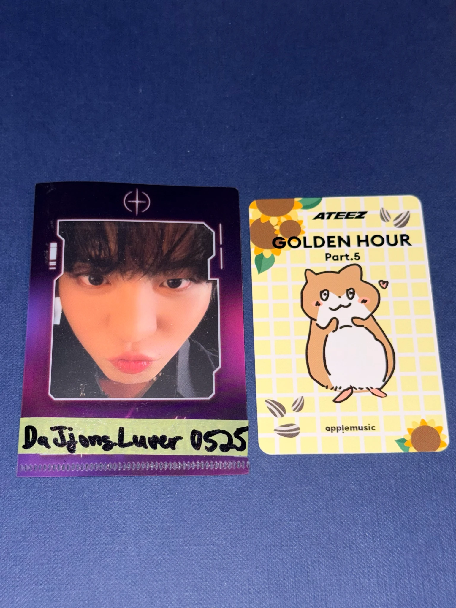 ATEEZ Yeosang ATEEZ - Yeosang - GOLDEN HOUR : Part.5 Album digipack version apple music fansign round 1 listing photo 2