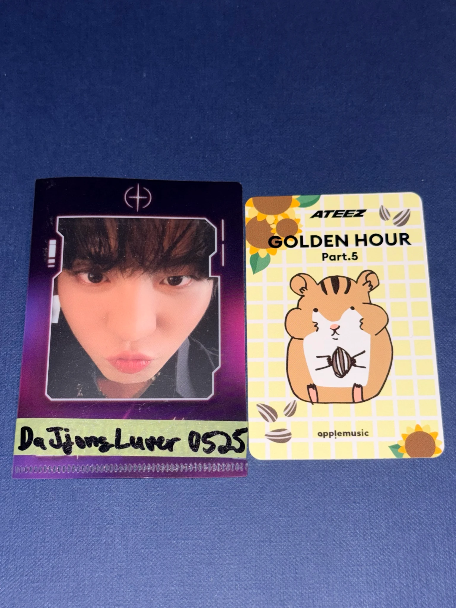 ATEEZ Wooyoung ATEEZ - Wooyoung - GOLDEN HOUR : Part.5 Album apple music digipack version fansign round 1 listing photo 2