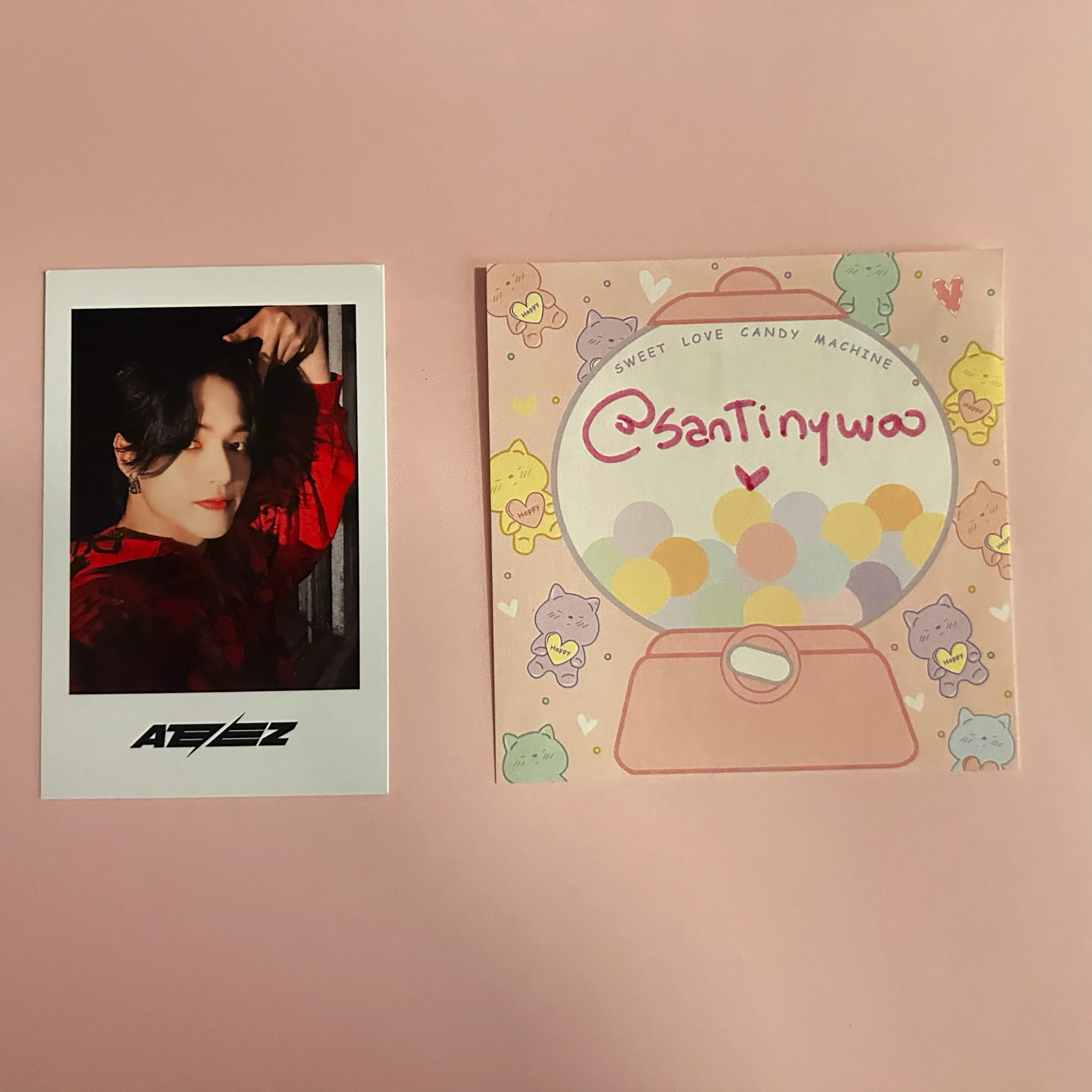 ATEEZ Wooyoung ATEEZ - Wooyoung - THE WORLD EP.2 : OUTLAW Album makestar polaroid pob (pre-order benefit) listing photo 2