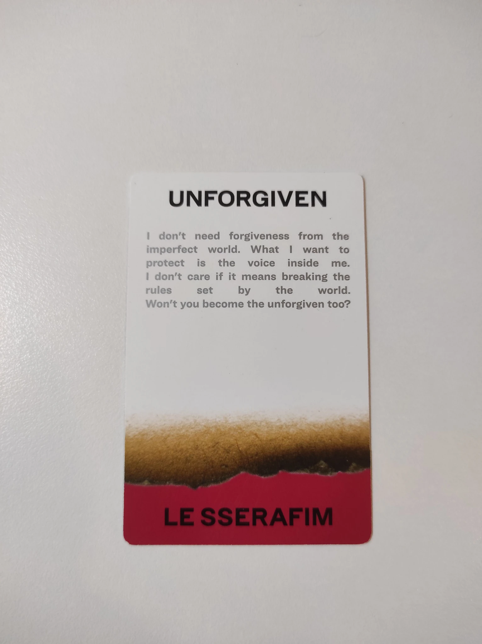 LE SSERAFIM Sakura LE SSERAFIM - Sakura - UNFORGIVEN Album album photocard dusty amber ver. listing photo 2