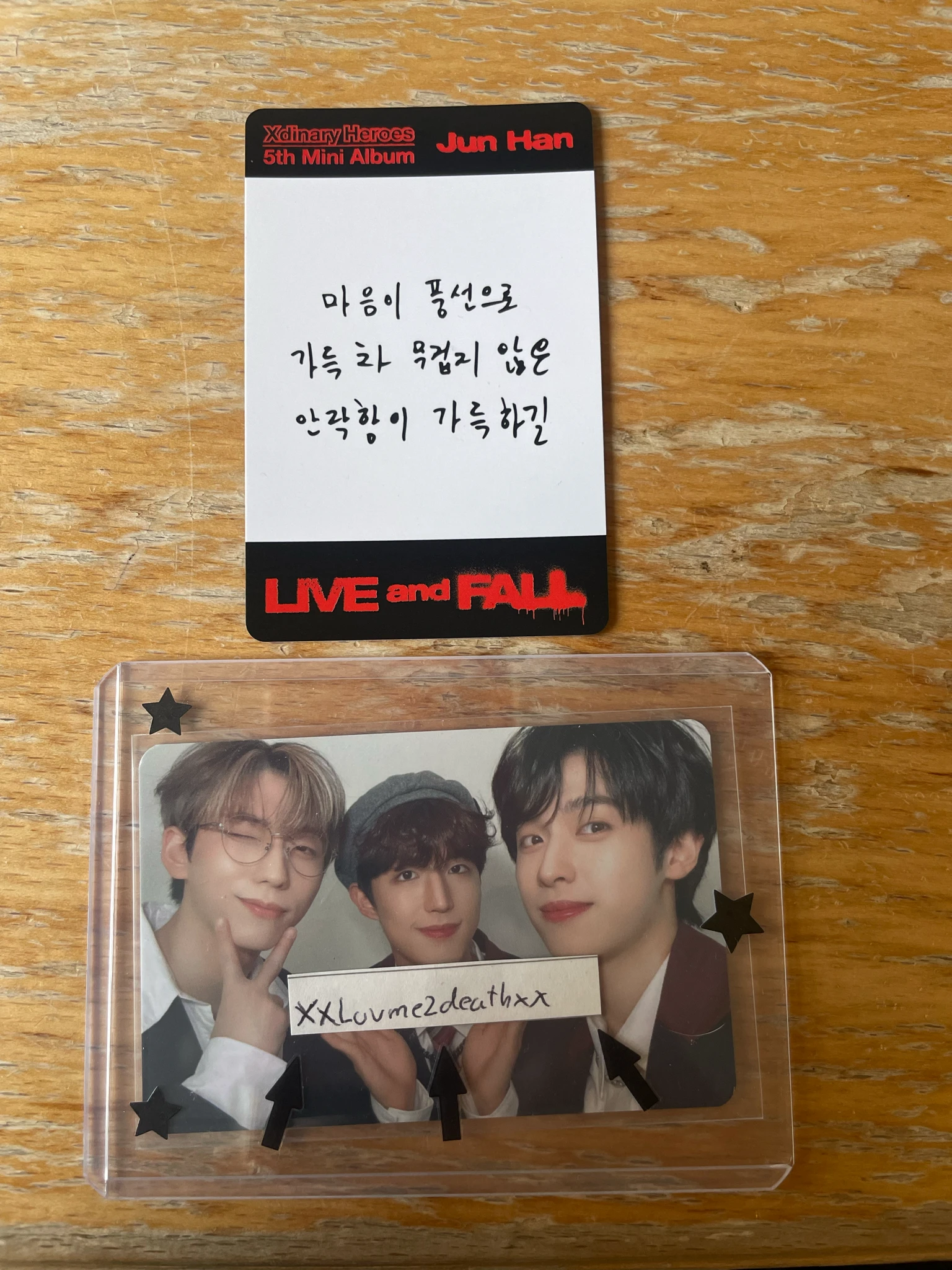 Xdinary Heroes Jun Han Xdinary Heroes - Jun Han - Live and Fall Album album photocard platform version fall version listing photo 2