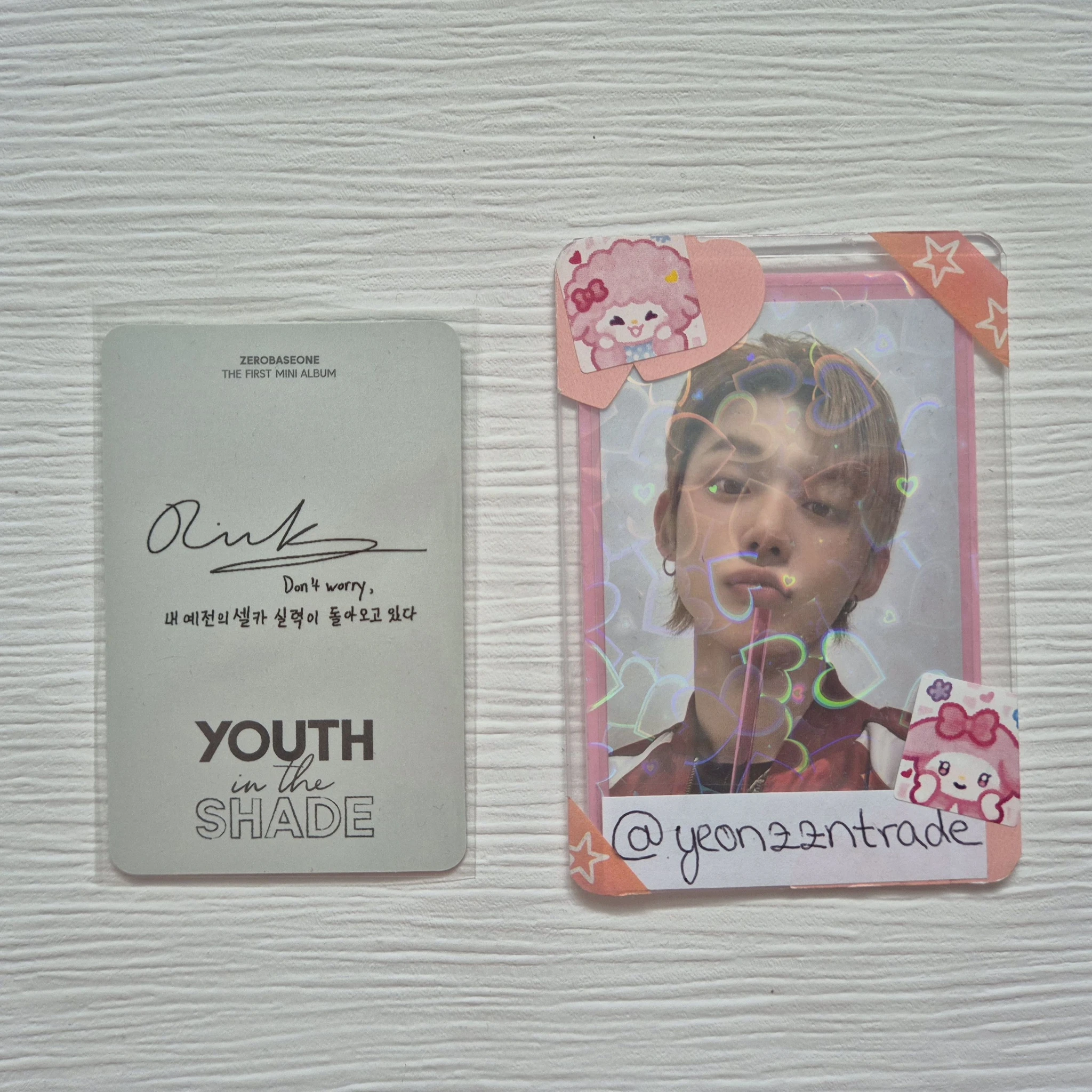 ZEROBASEONE Ricky ZEROBASEONE - Ricky - Youth in the Shade Album album photocard digipack version listing photo 2