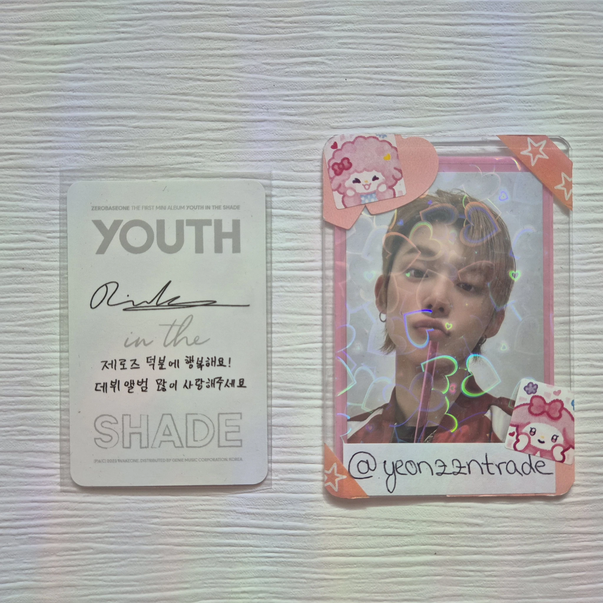 ZEROBASEONE Ricky ZEROBASEONE - Ricky - Youth in the Shade Album album photocard shade version B version listing photo 2