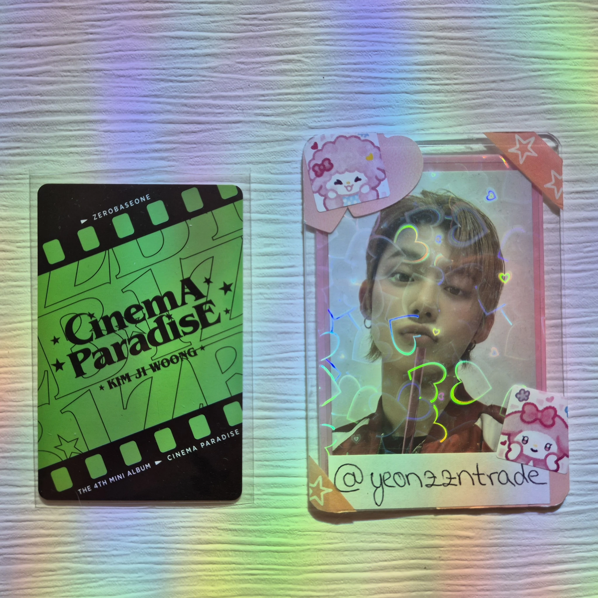 ZEROBASEONE Jiwoong ZEROBASEONE - Jiwoong - Cinema Paradise Album album photocard film version listing photo 2