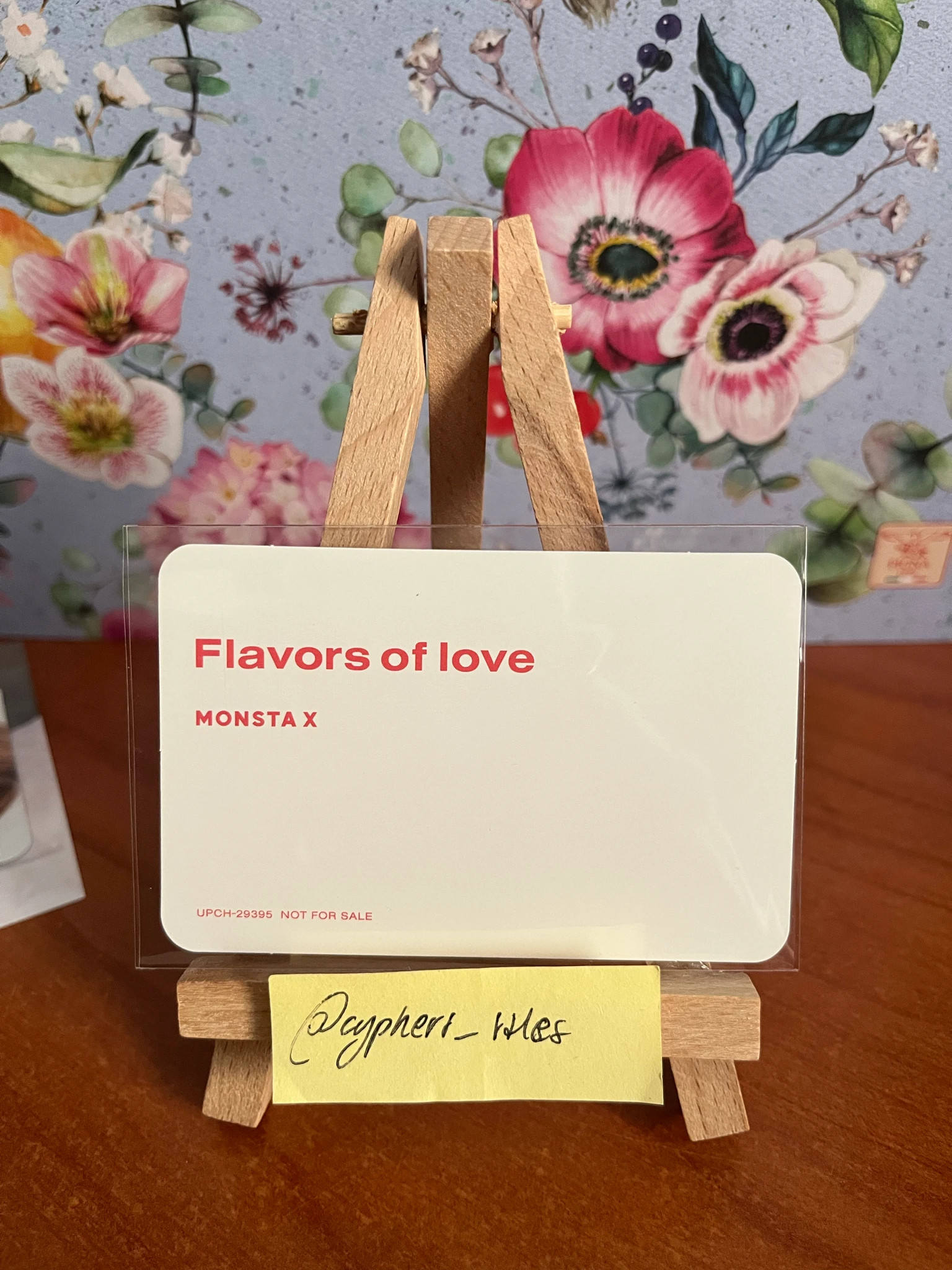MONSTA X Hyungwon MONSTA X - Hyungwon - Flavors of Love Album album photocard horizontal japanese album listing photo 2