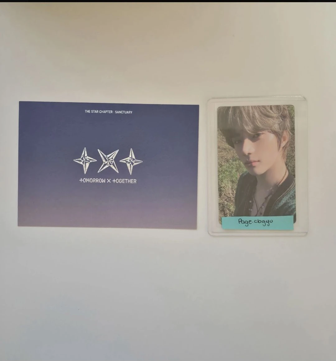 TOMORROW X TOGETHER Huening Kai TOMORROW X TOGETHER - Huening Kai - The Star Chapter: Sanctuary Album postcard signed US exclusive standard version listing photo 2