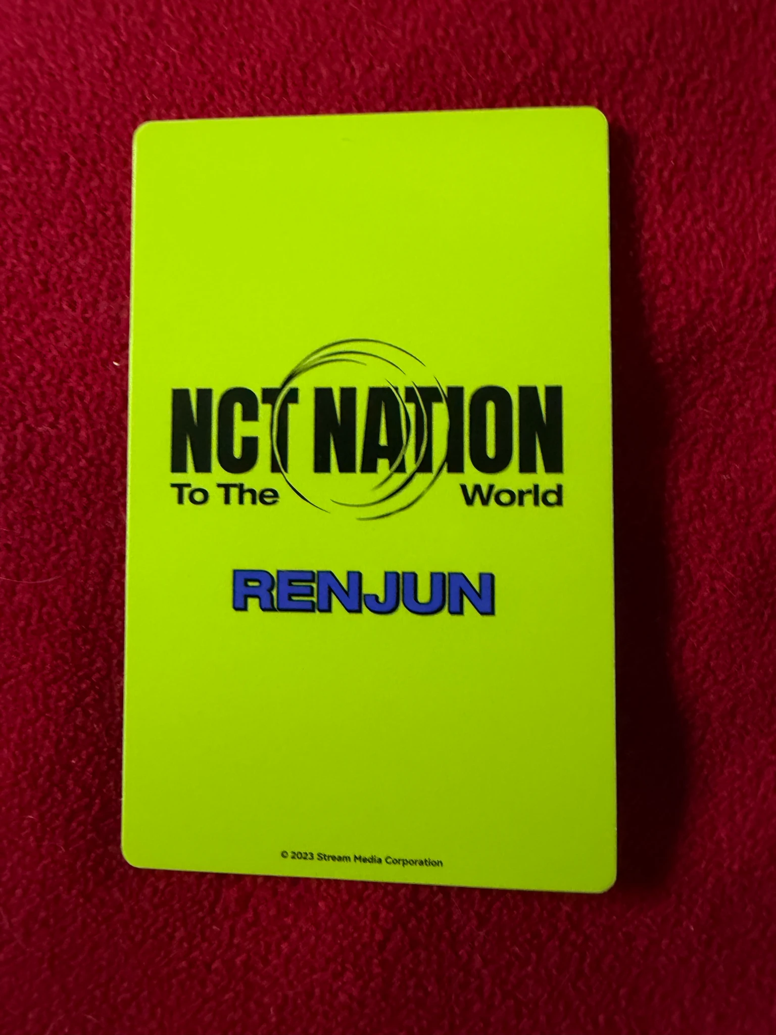 NCT Renjun NCT - Renjun - NCT NATION: To The World Event trading card japan merch photocard listing photo 2