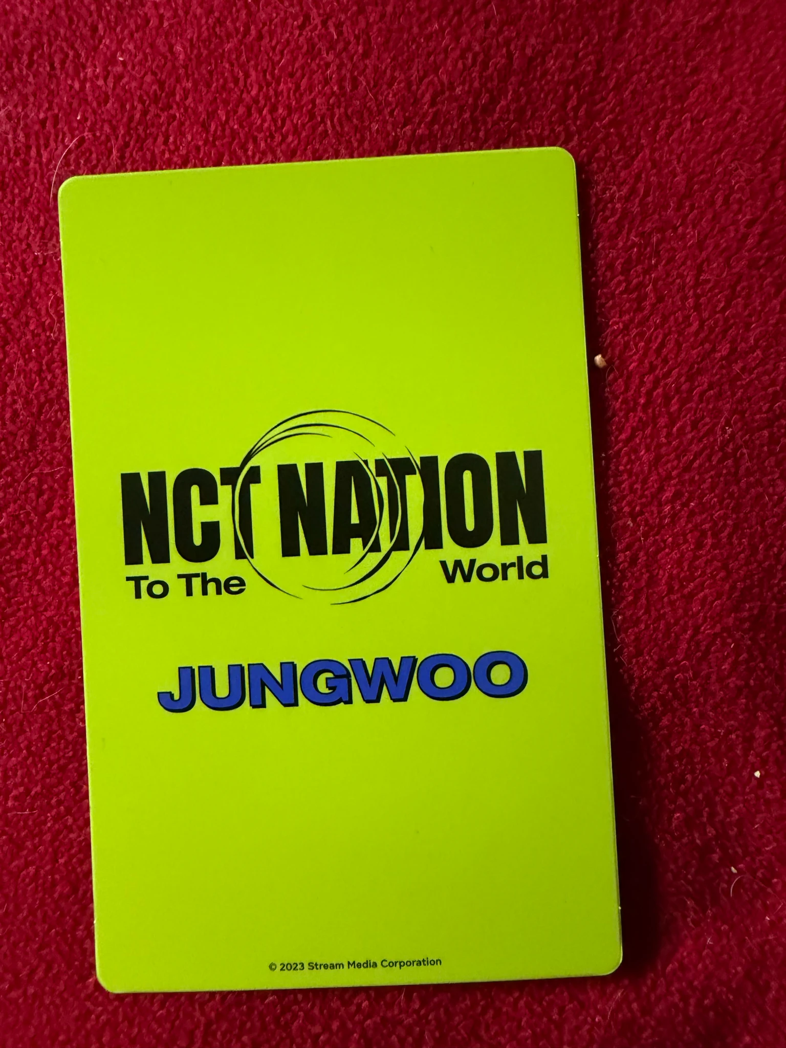 NCT Jungwoo NCT - Jungwoo - NCT NATION: To The World Event trading card japan merch photocard listing photo 2