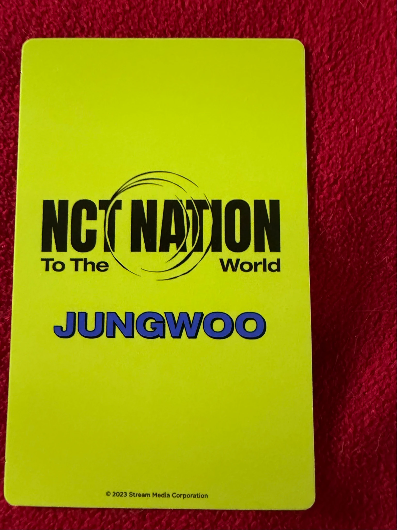 NCT Jungwoo NCT - Jungwoo - NCT NATION: To The World Event trading card japan merch photocard listing photo 2