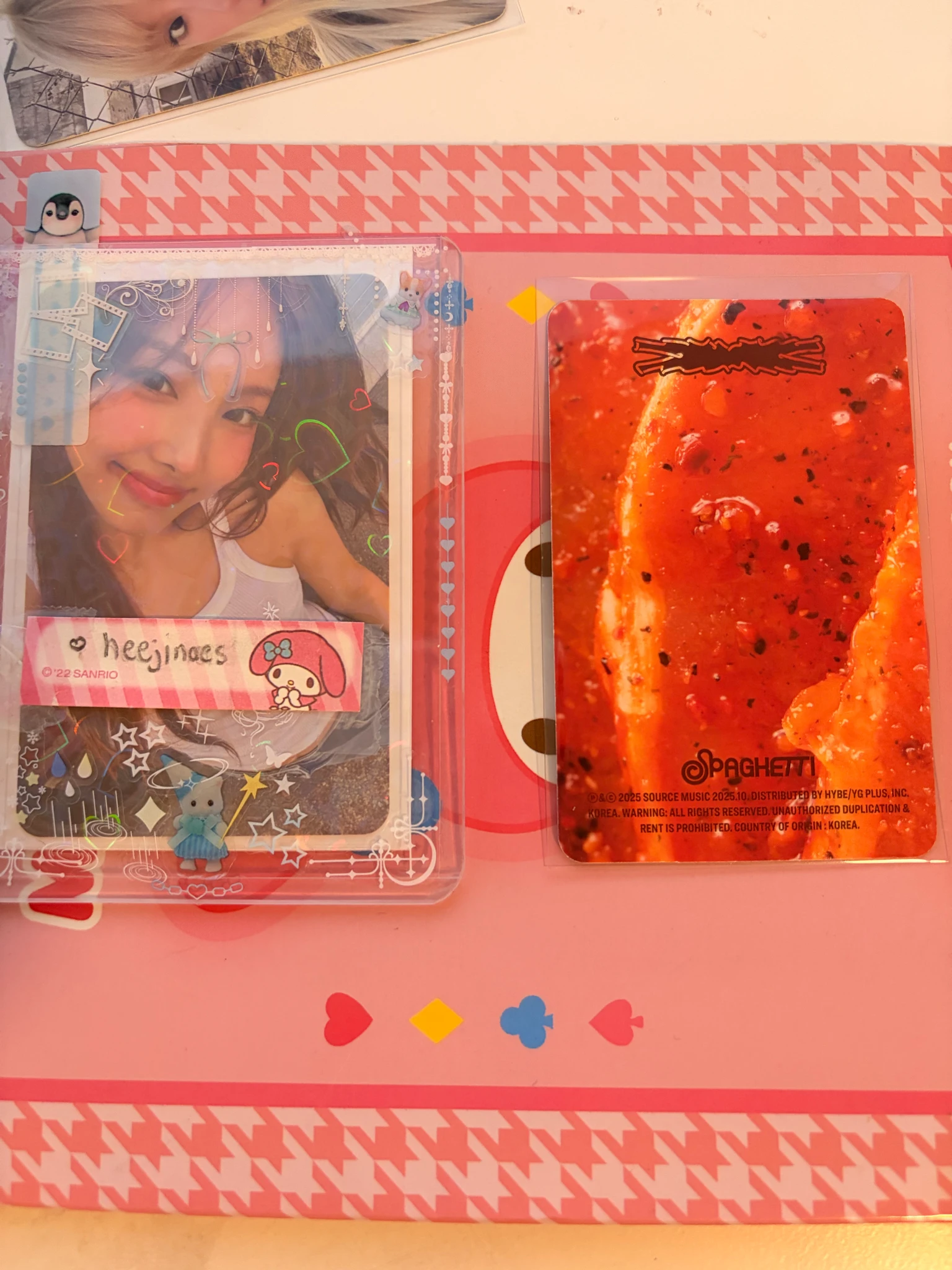 LE SSERAFIM Hong Eunchae LE SSERAFIM - Hong Eunchae - SPAGHETTI Album cheeky neon pepper version album photocard listing photo 2