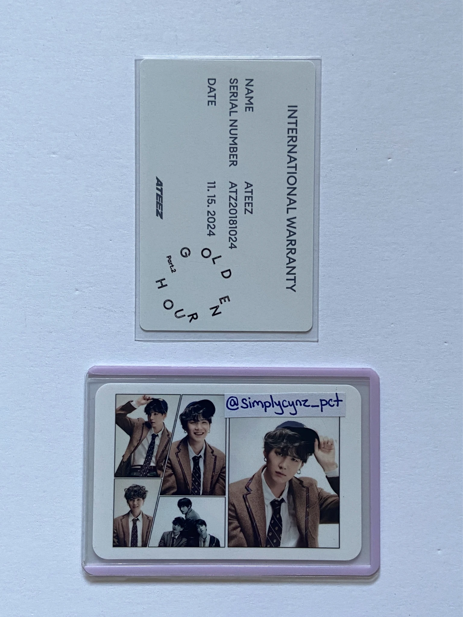 ATEEZ Wooyoung ATEEZ - Wooyoung - Golden Hour : Part 2 Album album photocard korean album listing photo 2