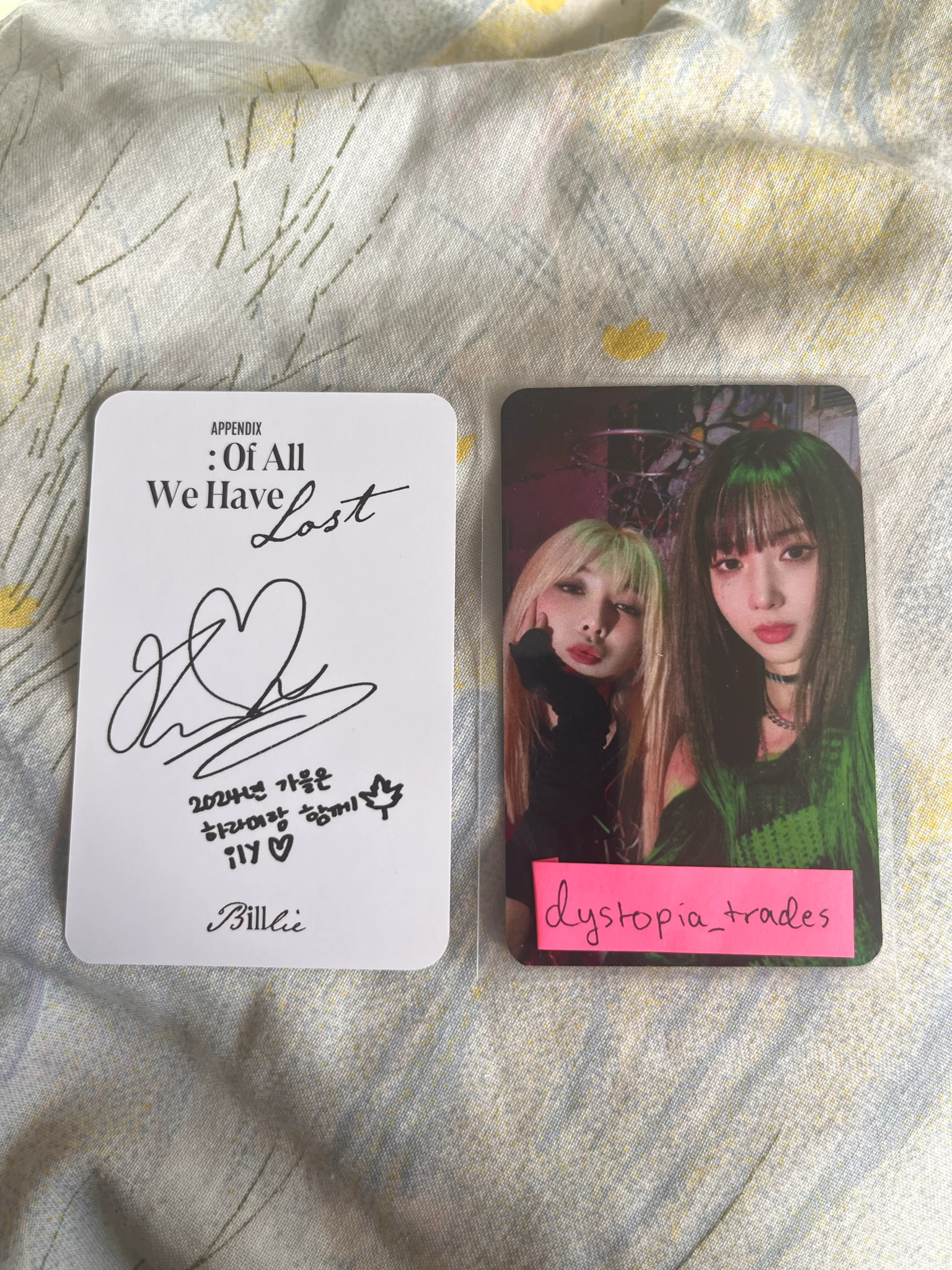 Billlie Haram Billlie - Haram - appendix: Of All We Have Lost Album memories version album photocard listing photo 2
