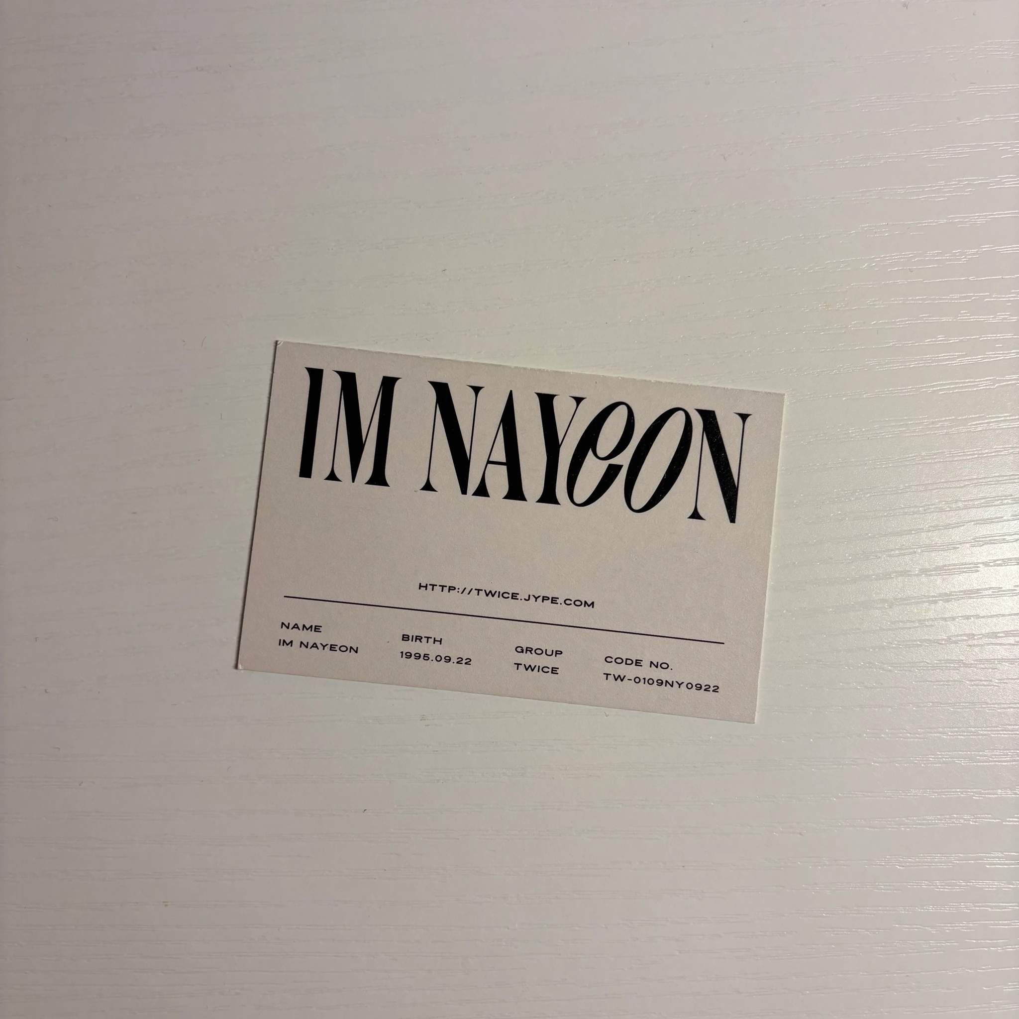 TWICE Nayeon TWICE - Nayeon - Im Nayeon Album business card album inclusion listing photo 2