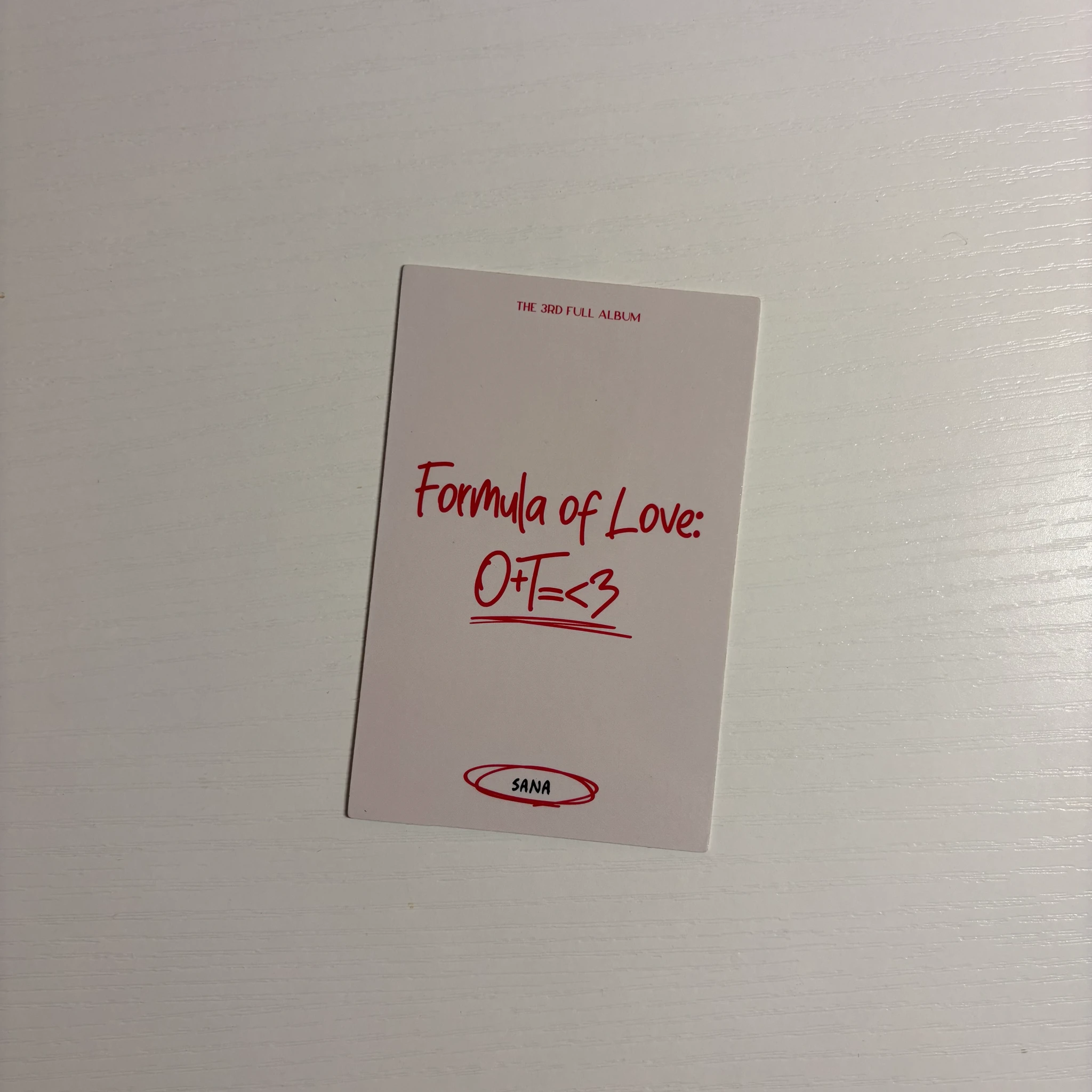 TWICE Sana TWICE-Sana-Album-Formula of Love: O+T=<3 listing photo 2