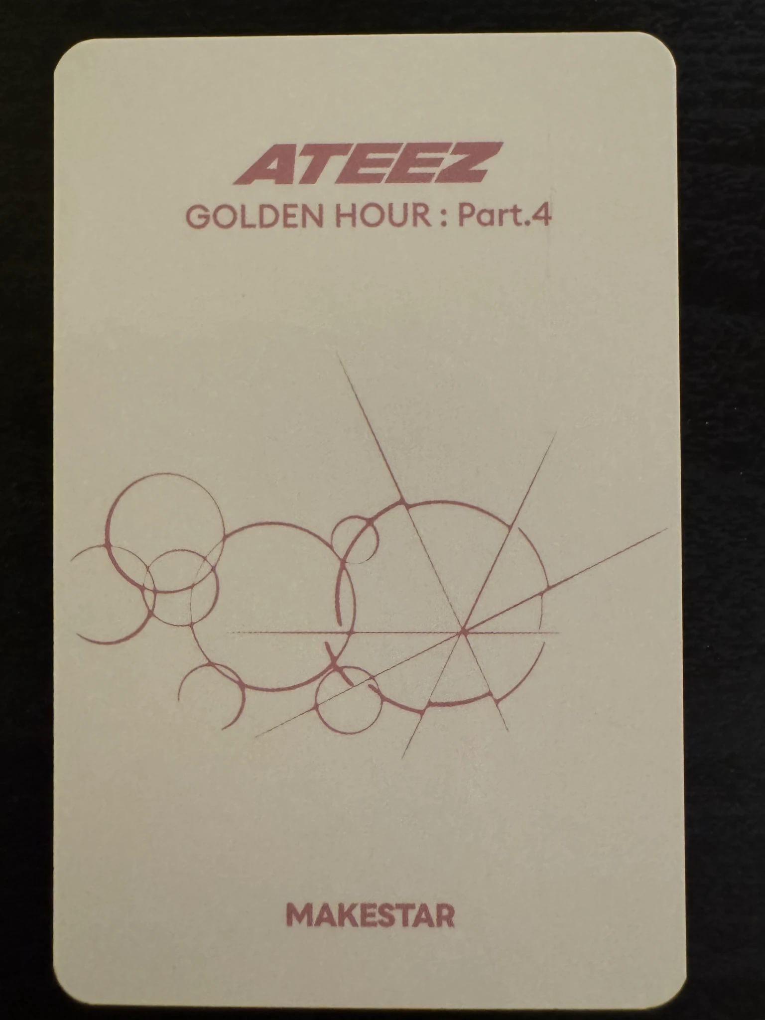 ATEEZ Jongho ATEEZ - Jongho - Golden Hour : Part.4 Album makestar pob (pre-order benefit) fansign round 5 listing photo 2