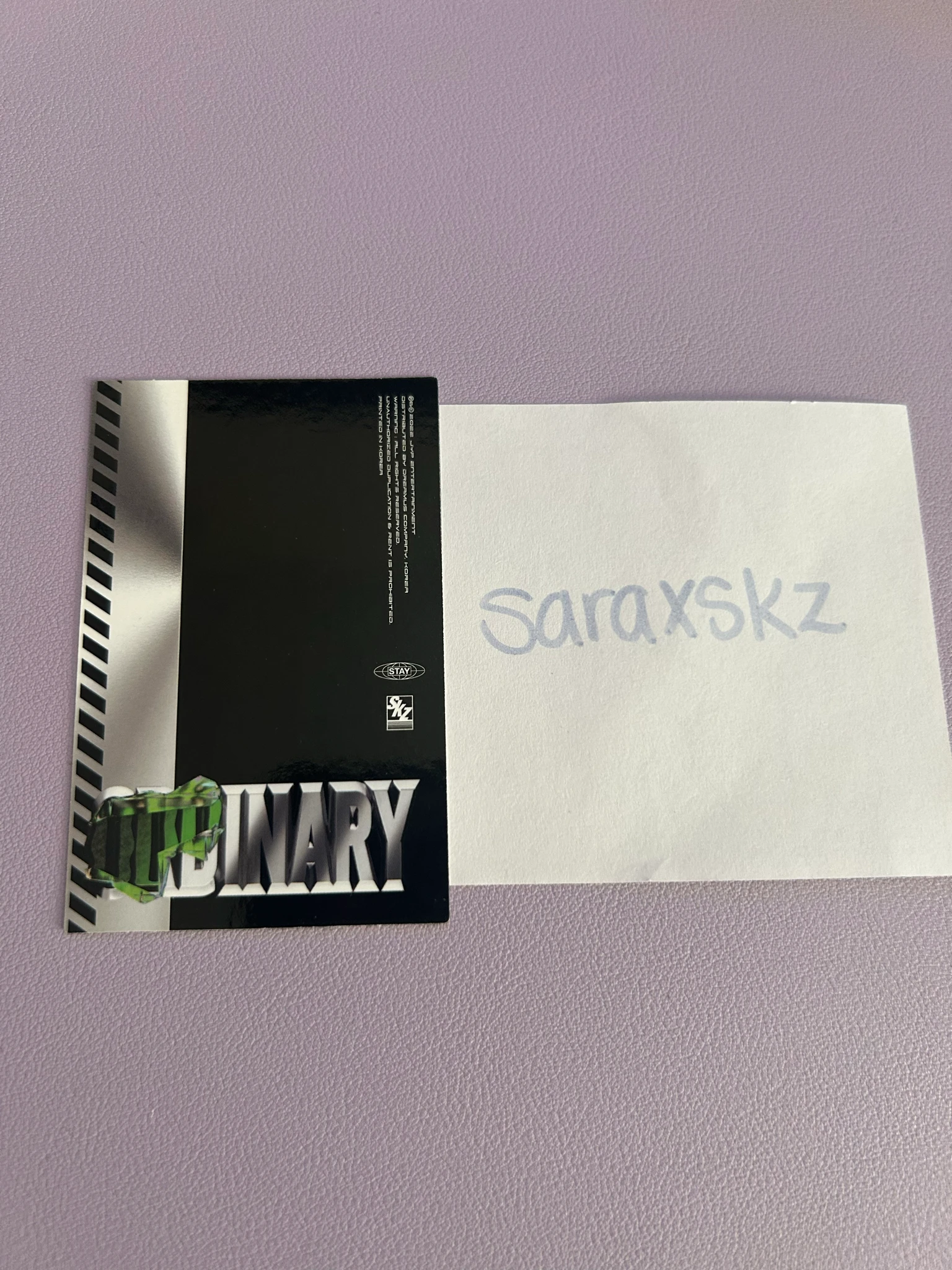 Stray Kids Felix Stray Kids - Felix - Oddinary Album album photocard id card listing photo 2