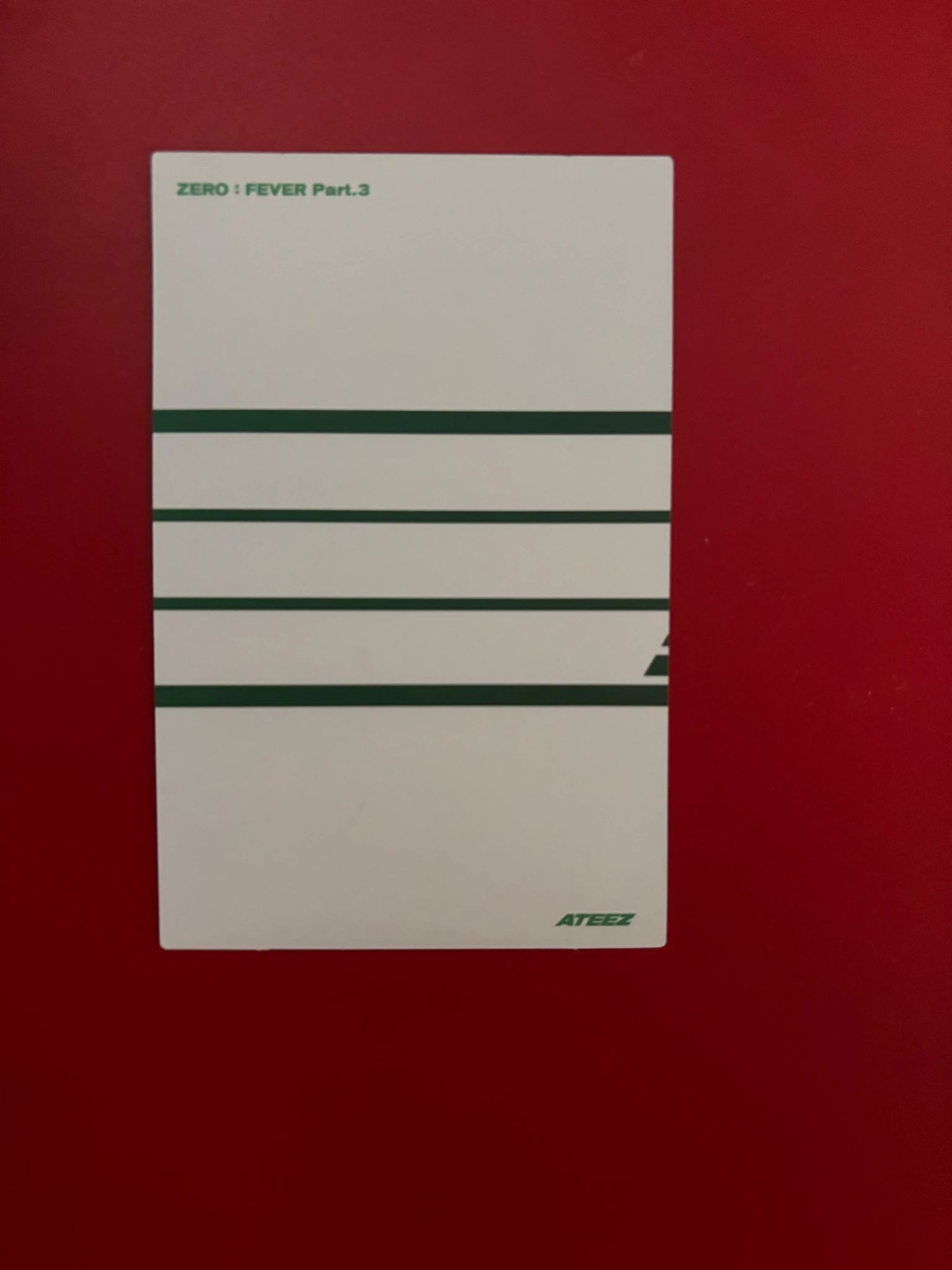 ATEEZ Wooyoung ATEEZ - Wooyoung - ZERO : FEVER Part.3 Album album photocard A version limited version listing photo 2
