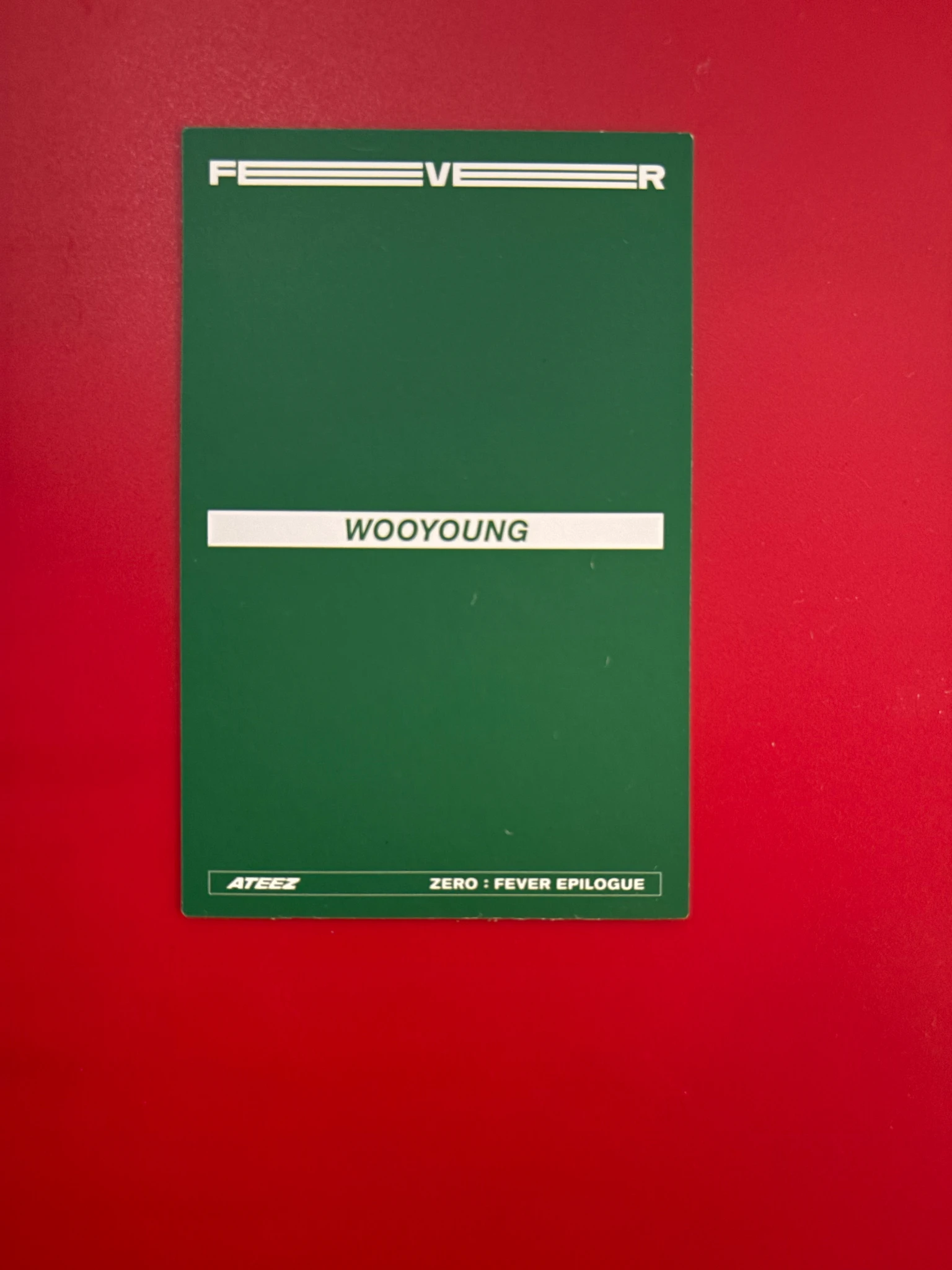 ATEEZ Wooyoung ATEEZ - Wooyoung - ZERO : FEVER EPILOGUE Album album photocard diary version limited version listing photo 2