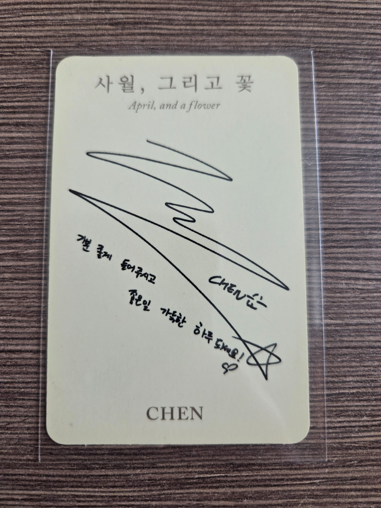EXO Chen EXO - Chen - April, and a Flower Album album photocard korean album solo album listing photo 2