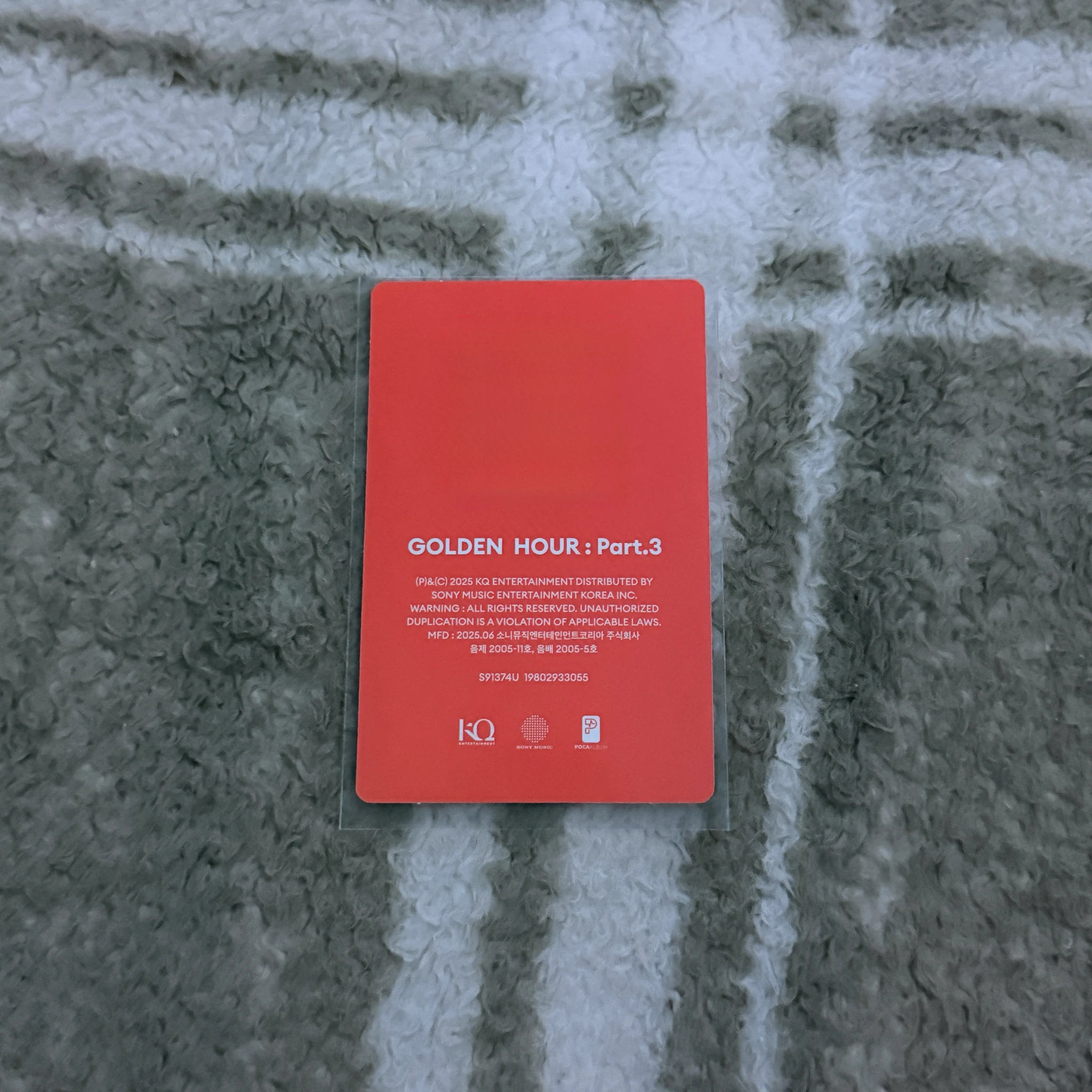 ATEEZ Hongjoong ATEEZ - Hongjoong - Golden Hour : Part.3 Album poca album qr ver. 1 listing photo 2