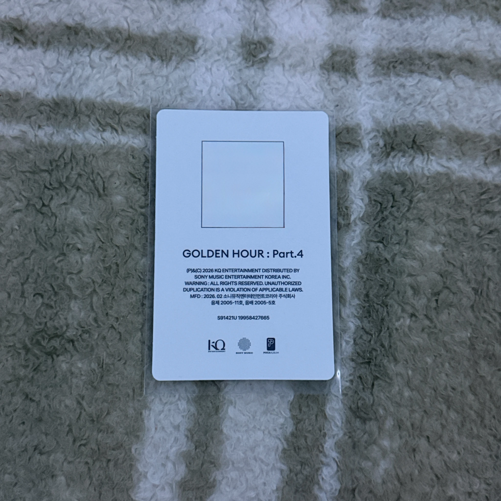 ATEEZ Hongjoong ATEEZ - Hongjoong - Golden Hour : Part.4 Album qr card album photocard poca album diary version listing photo 2