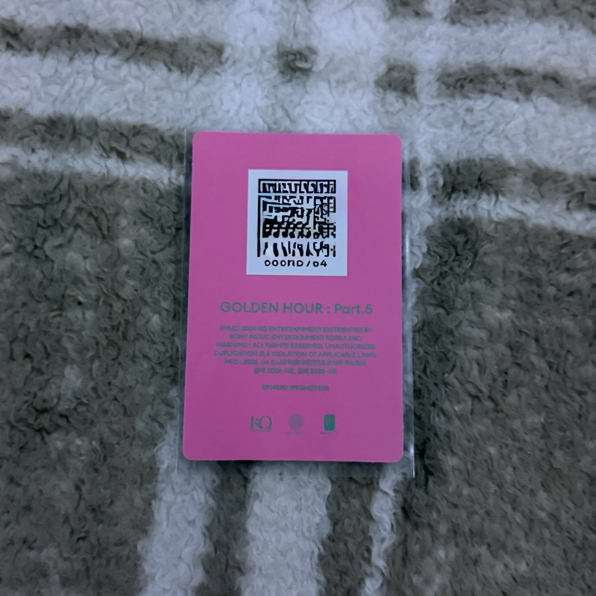 ATEEZ San ATEEZ - San - GOLDEN HOUR : Part.5 Album album photocard poca album A version qr card listing photo 2