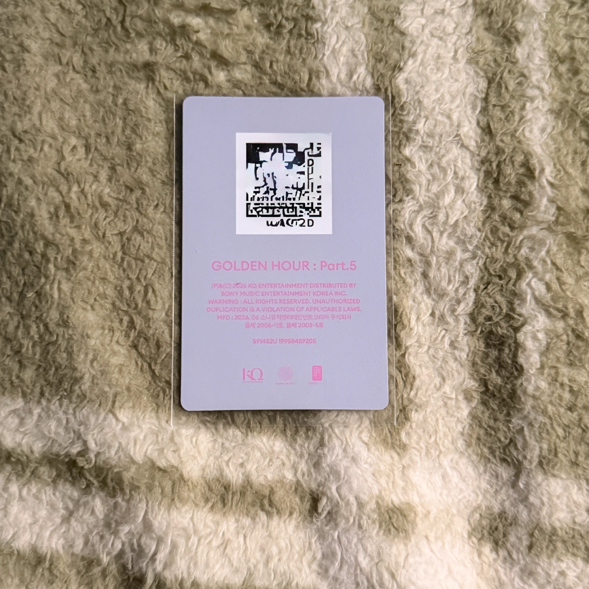 ATEEZ Mingi ATEEZ - Mingi - GOLDEN HOUR : Part.5 Album poca album diary version qr card listing photo 2