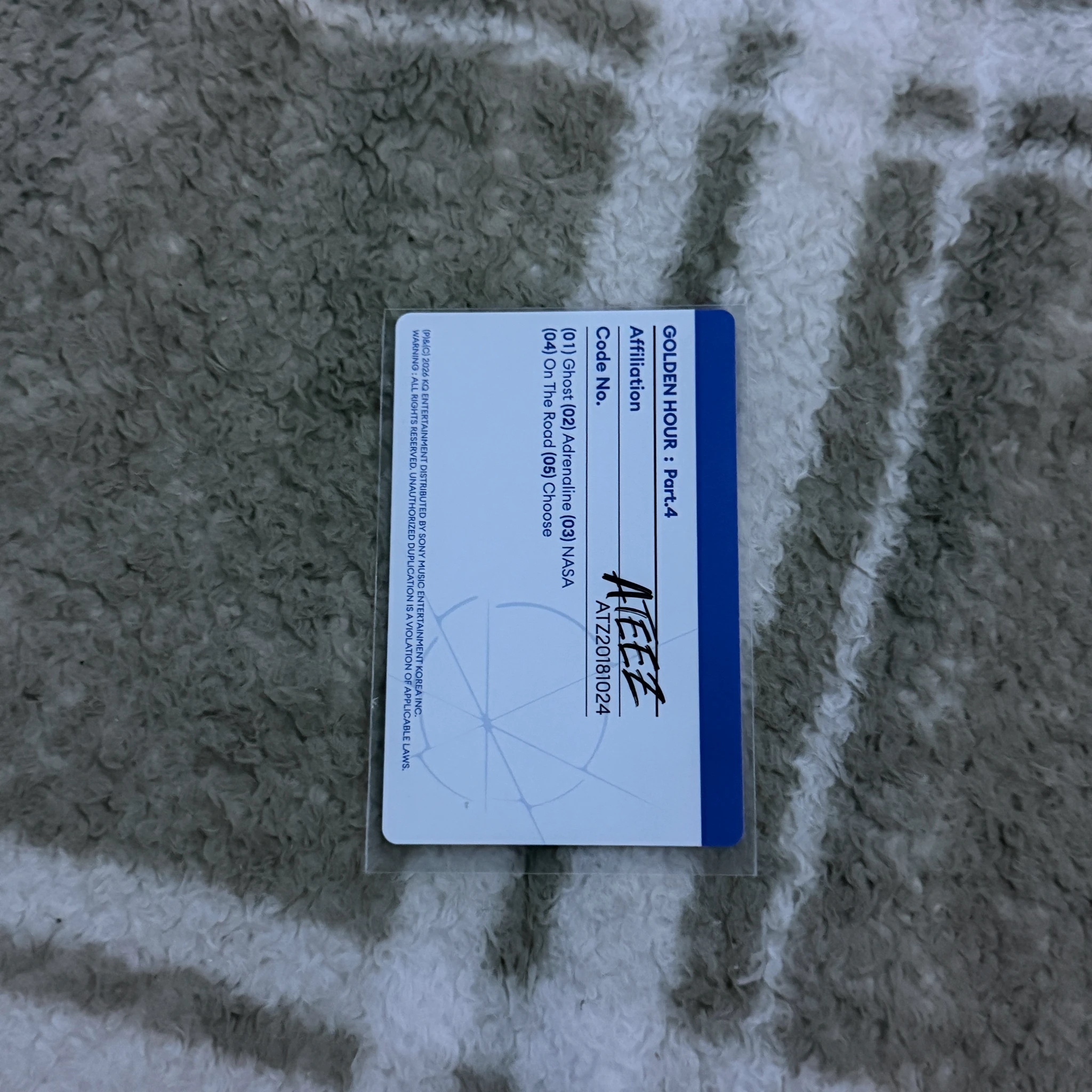 ATEEZ Jongho ATEEZ - Jongho - Golden Hour : Part.4 Album album photocard A version listing photo 2