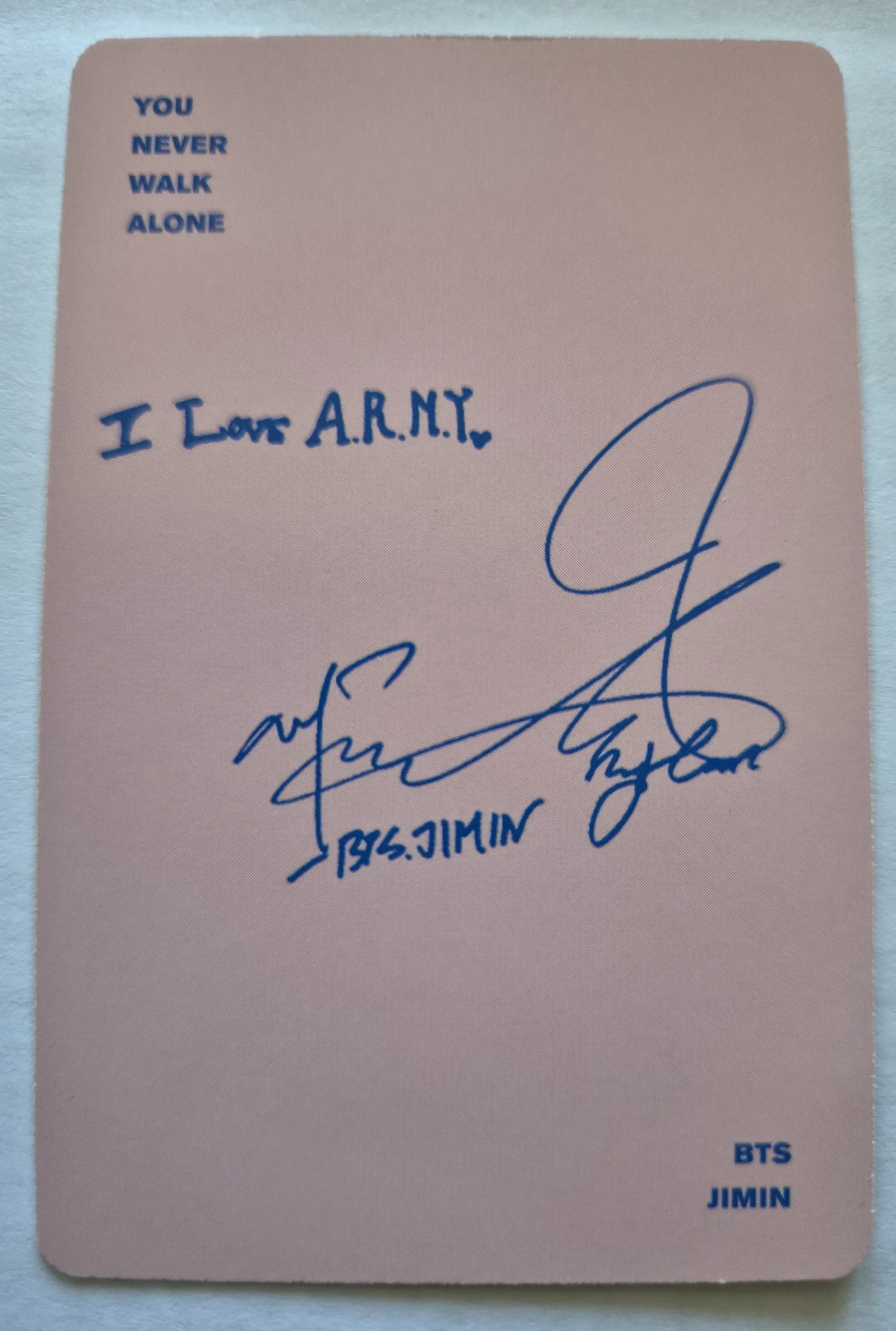 BTS Jimin BTS - Jimin - You Never Walk Alone Album taiwanese press postcard listing photo 2